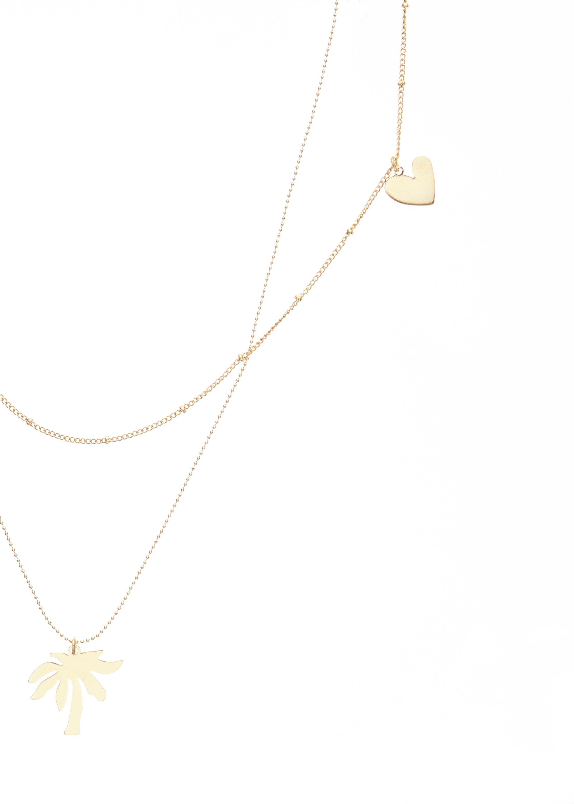 Lascana Ketting met hanger met palm hangers, meerlagig kettingset, halsketting, halssieraden