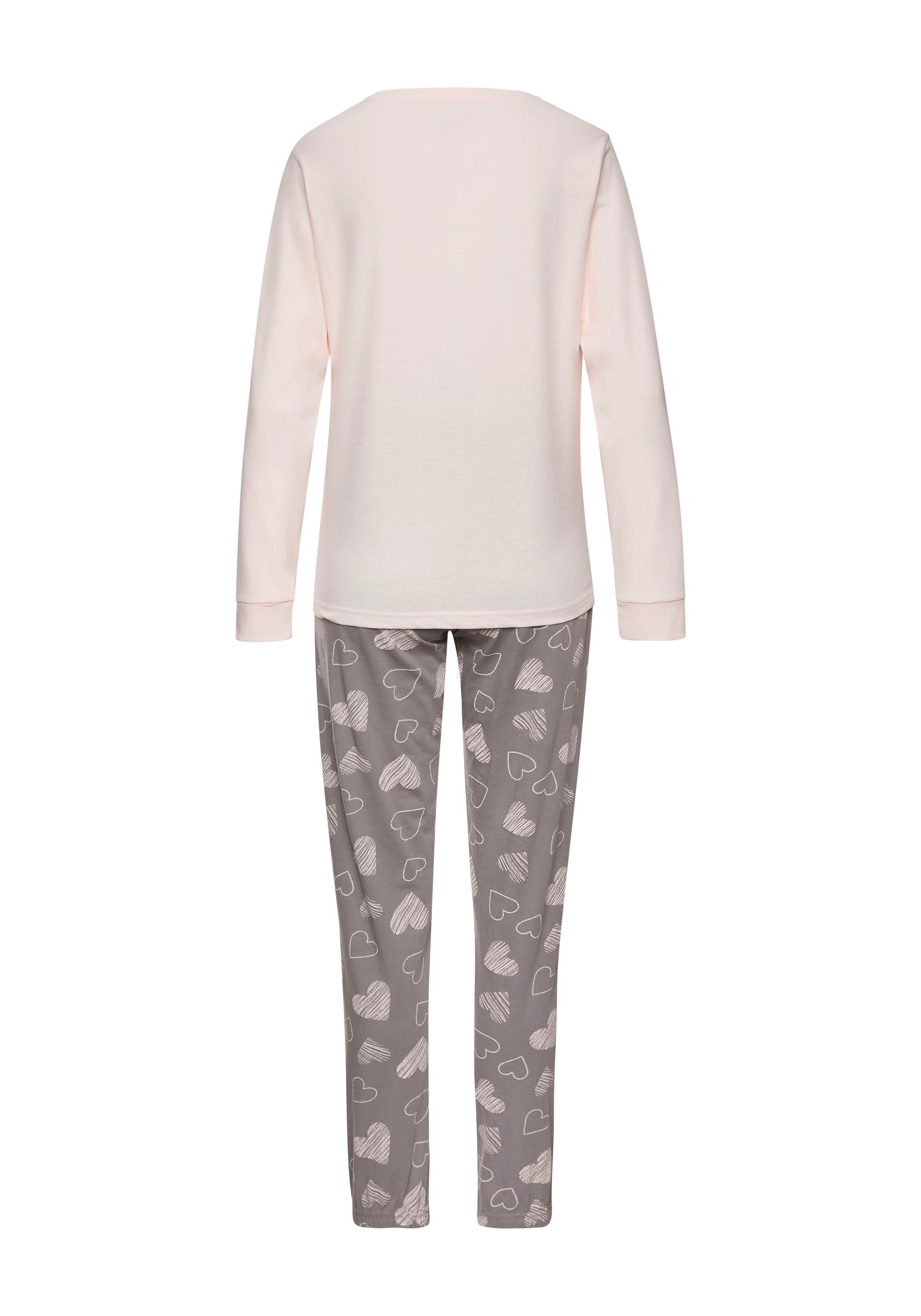 Vivance Dreams Pyjama met hartprint (Set van 2)