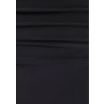 lascana badpak met decoratieve plooi en modellerend effect zwart
