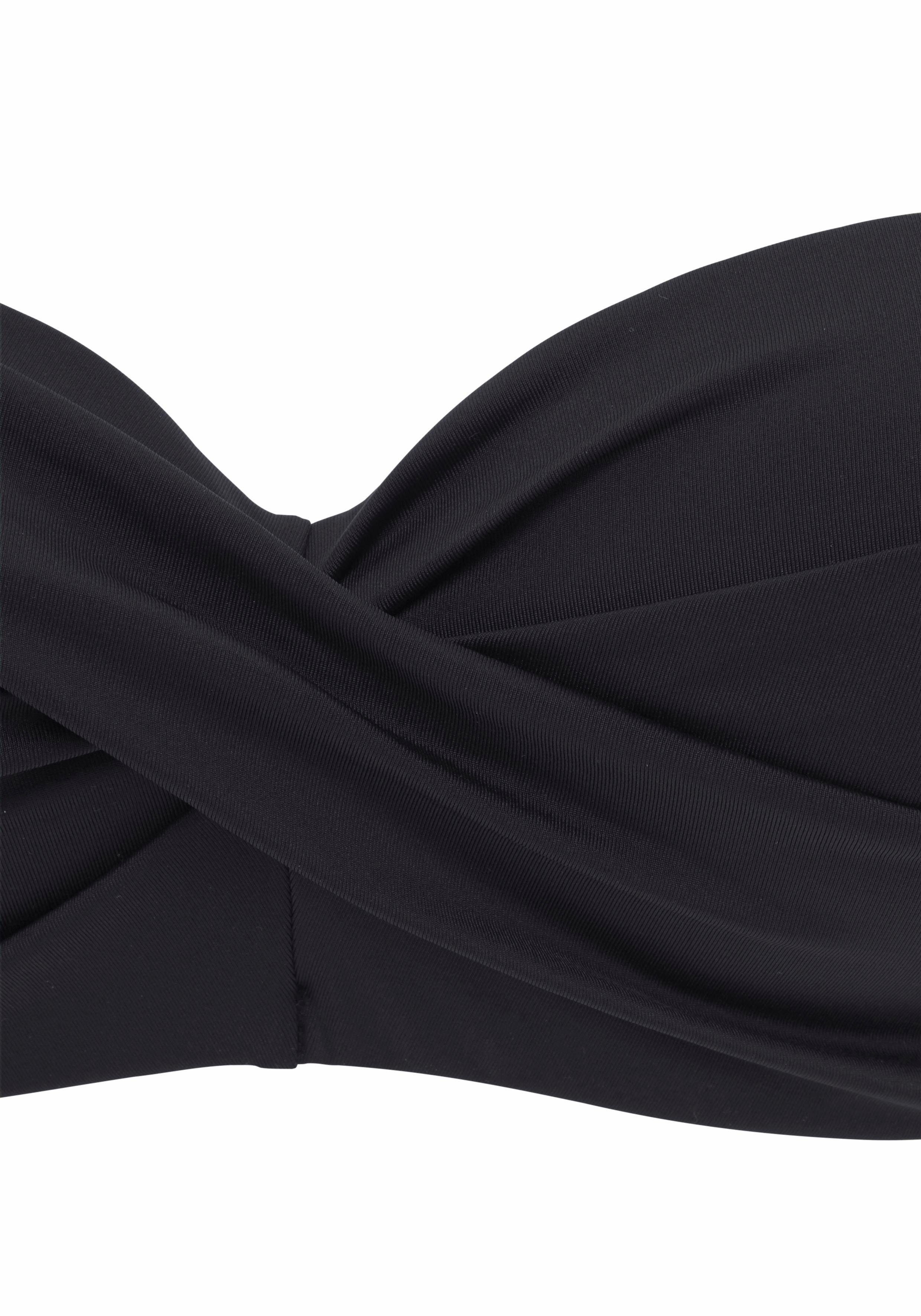 s.Oliver RED LABEL Beachwear Beugelbikini in bandeaumodel met ruches