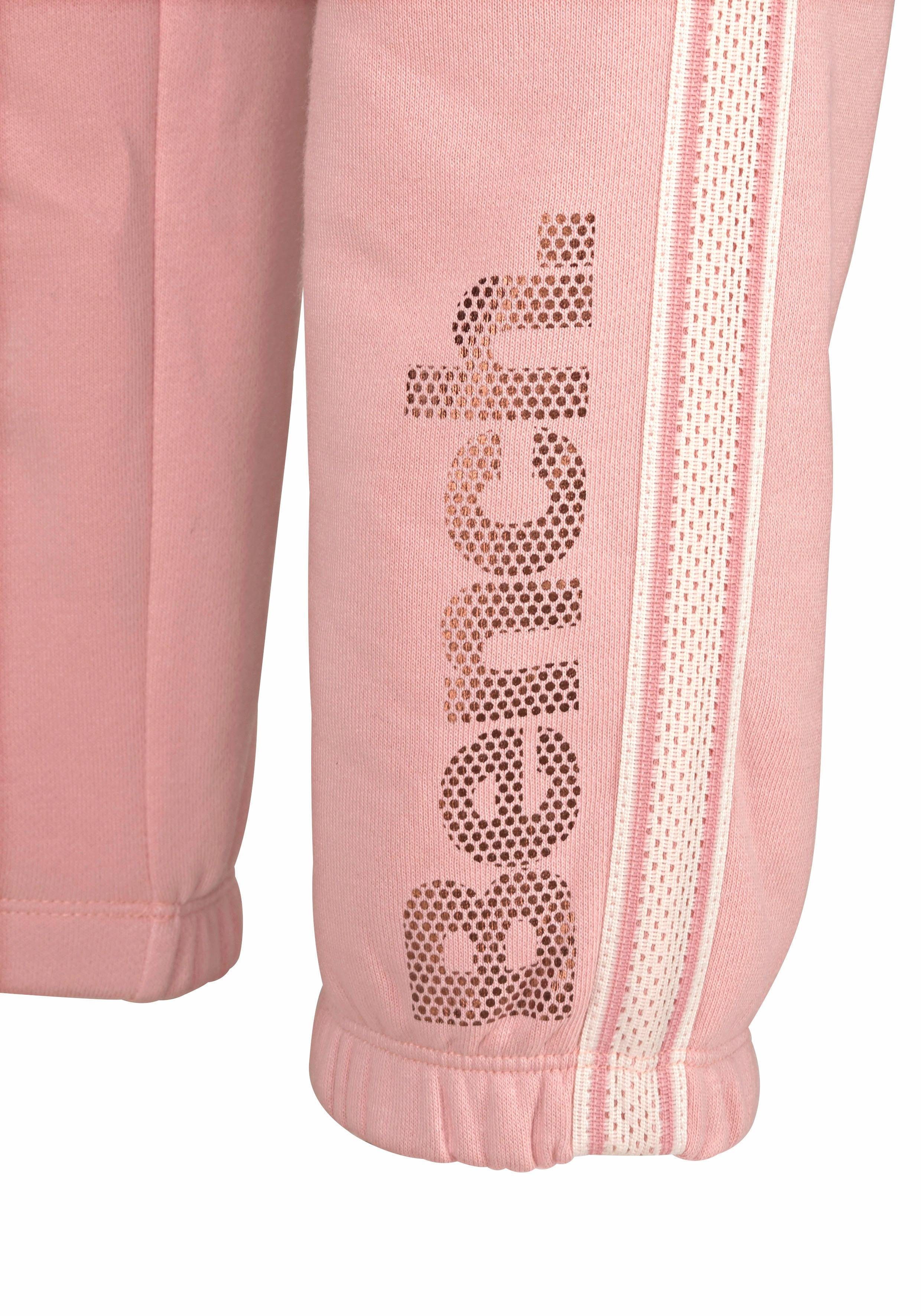 Bench. Relaxbroek met gestreepte tailleband en glansprint, loungewear, loungepak