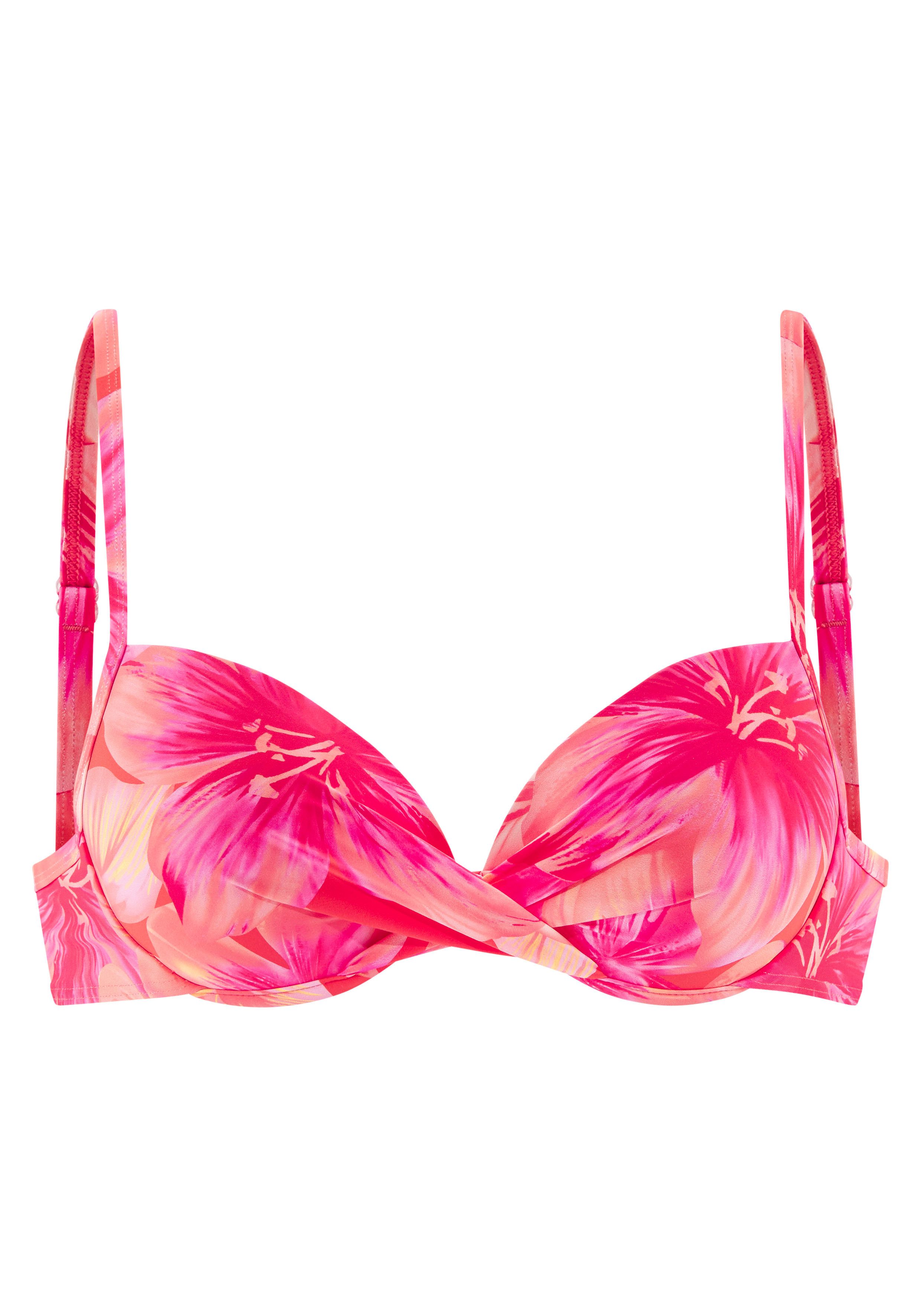 s.Oliver RED LABEL Beachwear Push-upbikinitop JAYCE met bloemenprint