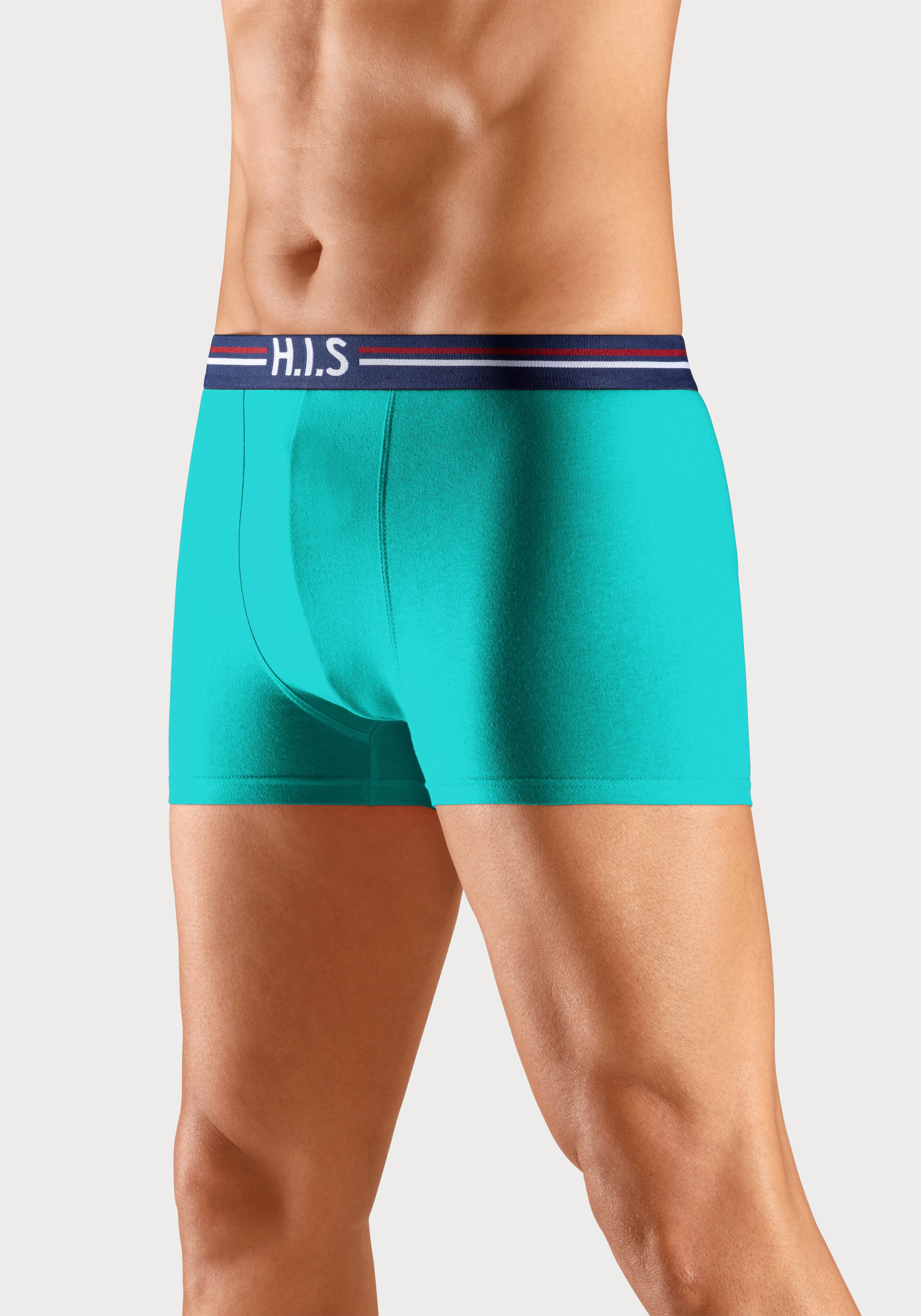 H.I.S Boxershort voor heren met strepen en logo in de band (set, 5 stuks)