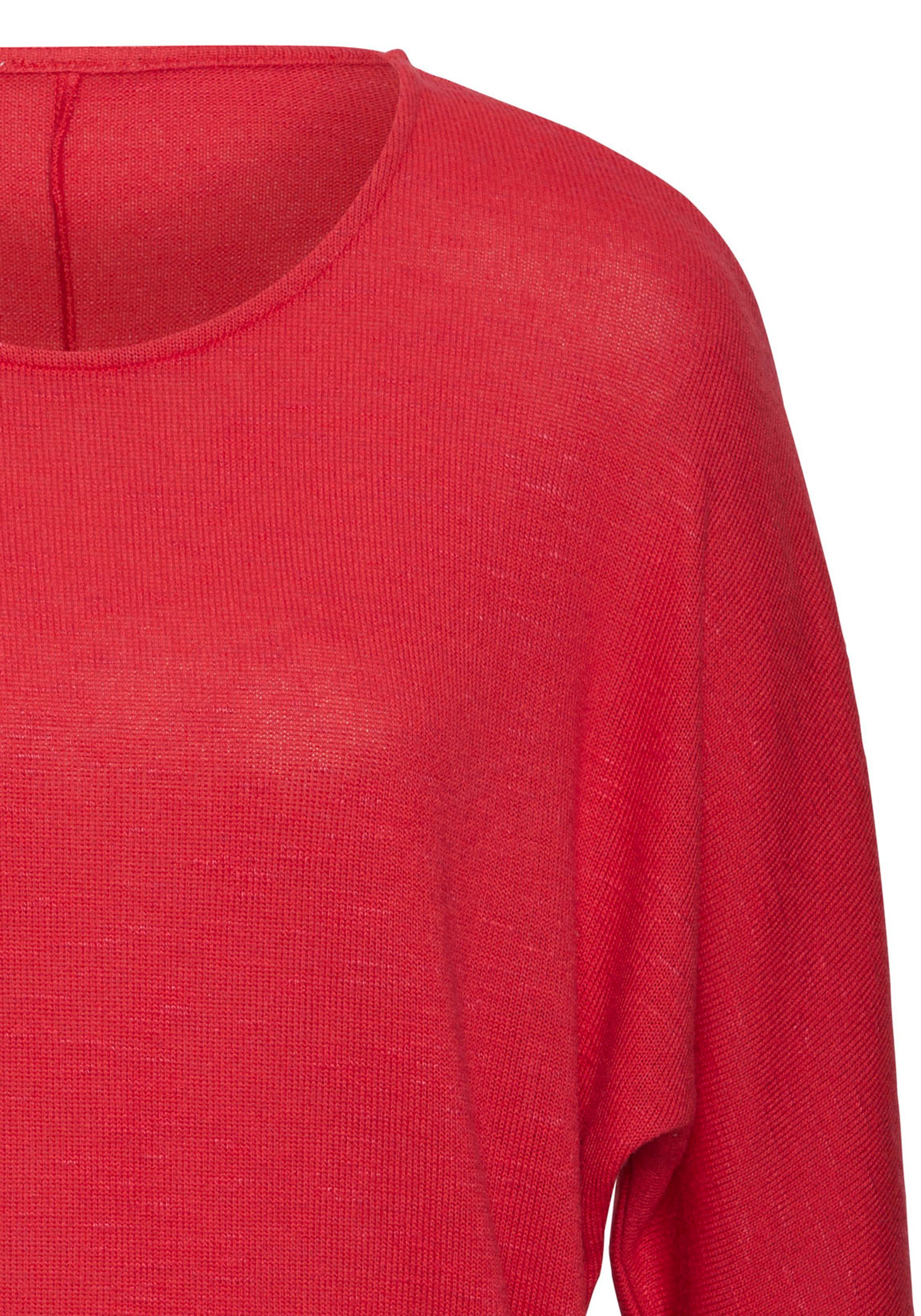 Vivance Shirt met lange mouwen Met brede tailleband van gestructureerd fijn breiwerk met viscose