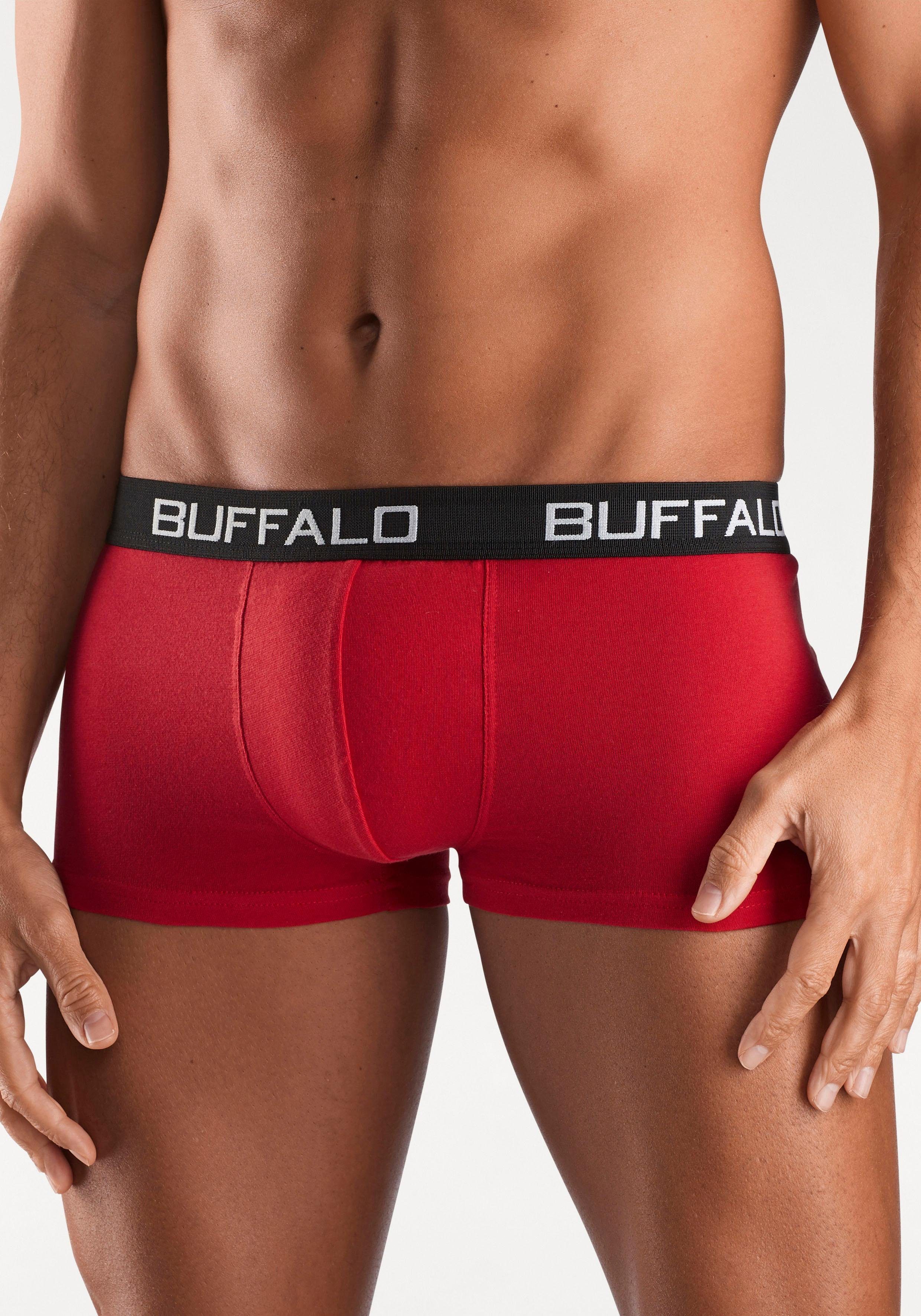 Buffalo Hipster strak zittende boxershorts met contrastband van katoenmix (set, 4 stuks)