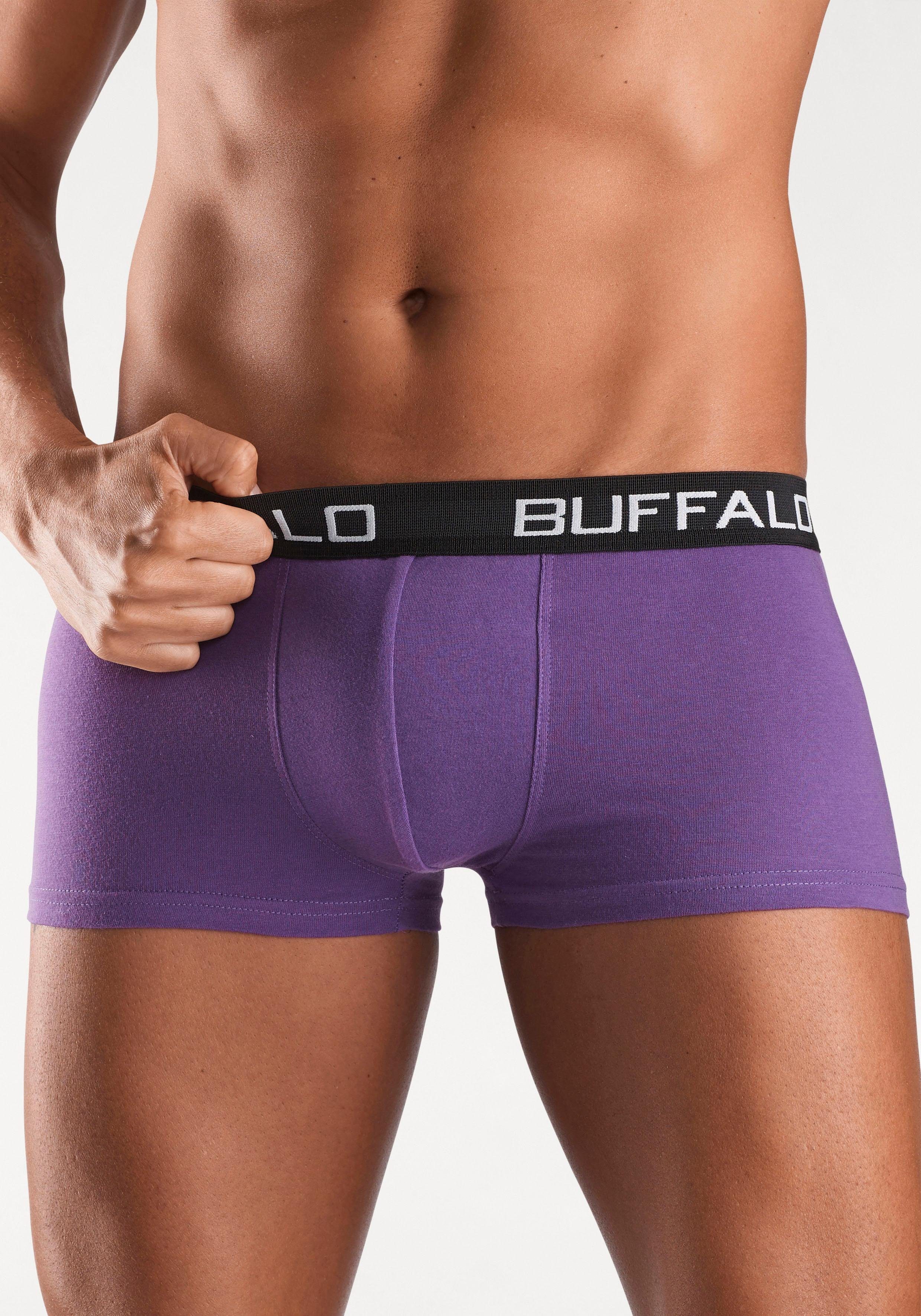 Buffalo Hipster strak zittende boxershorts met contrastband van katoenmix (set, 4 stuks)