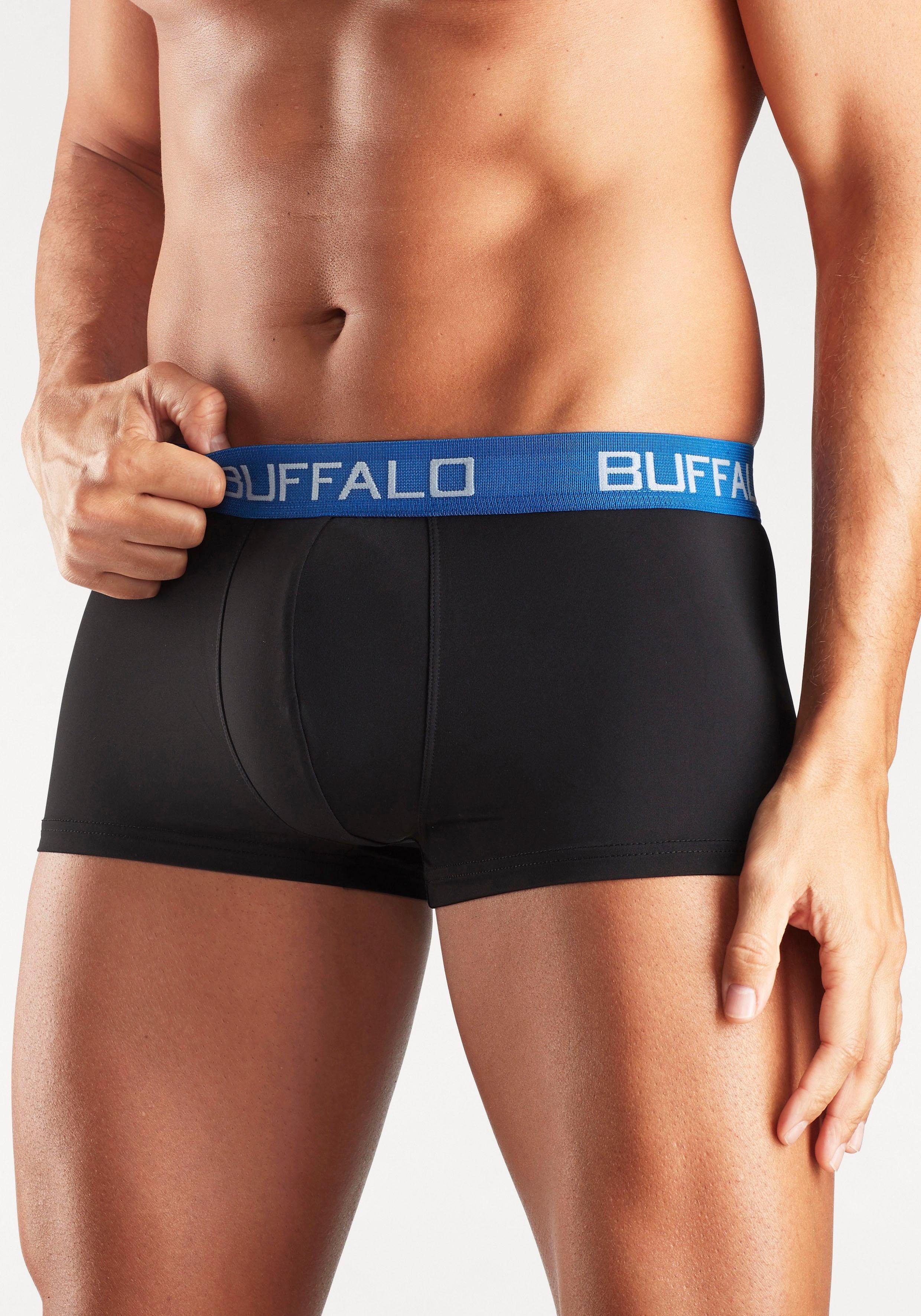 Buffalo Hipster strak zittende boxershorts met contrastband van katoenmix (set, 4 stuks)