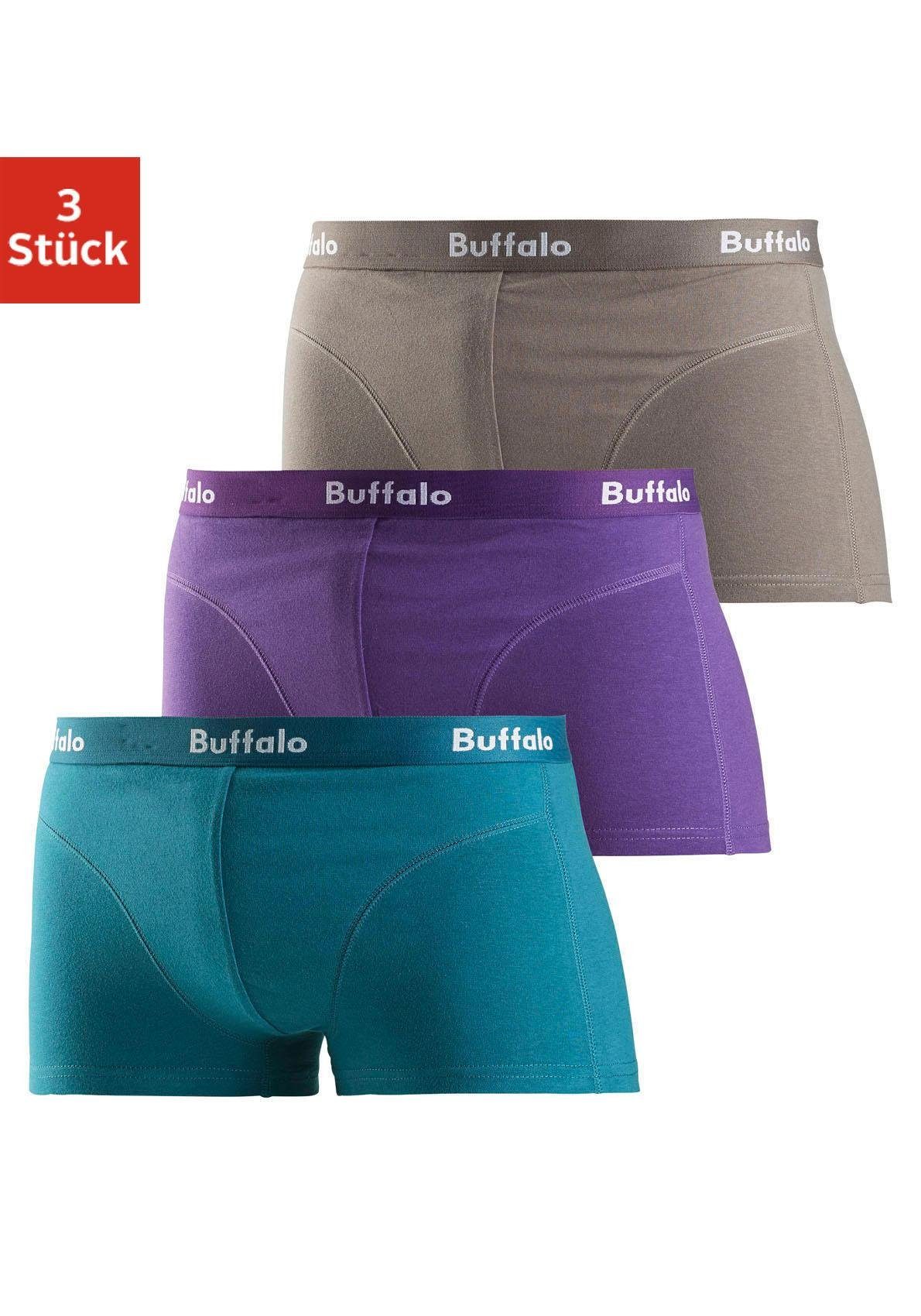 Buffalo Hipster strak zittende boxershorts van katoenmix (set, 3 stuks)