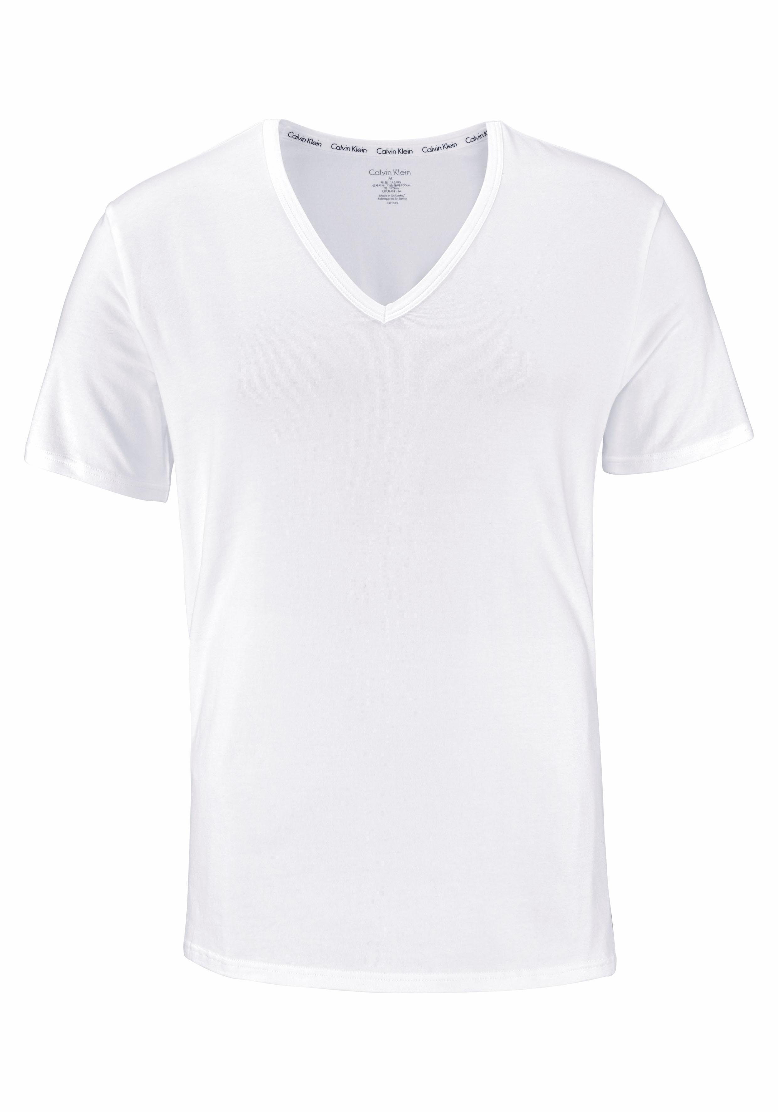 Calvin Klein Shirt met V-hals Modern Cotton Stretch (Set van 2)