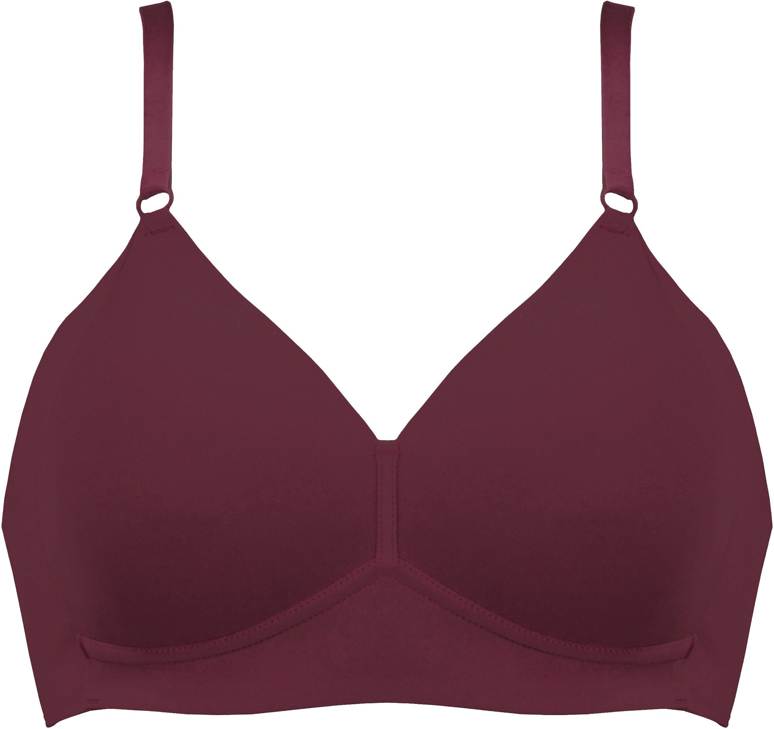 Naturana Soft-bh Side smoother Vlakke naadloze afwerkingen, brede onderband, zonder beugels bh's zonder beugel maat 85 A rood