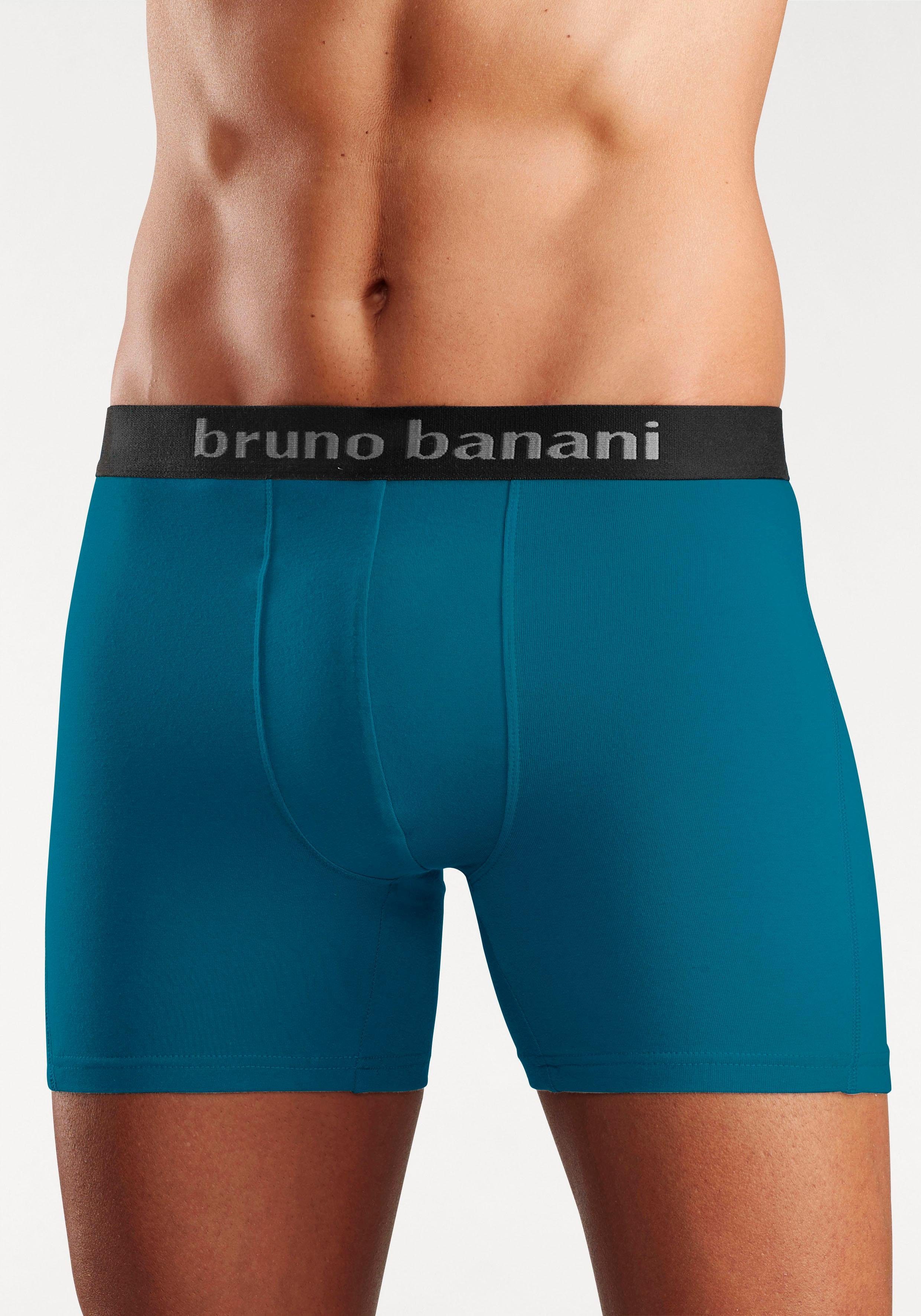 Bruno Banani Boxershort voor heren met langere pijpen en opvallende logo-tailleband (set, 4 stuks)