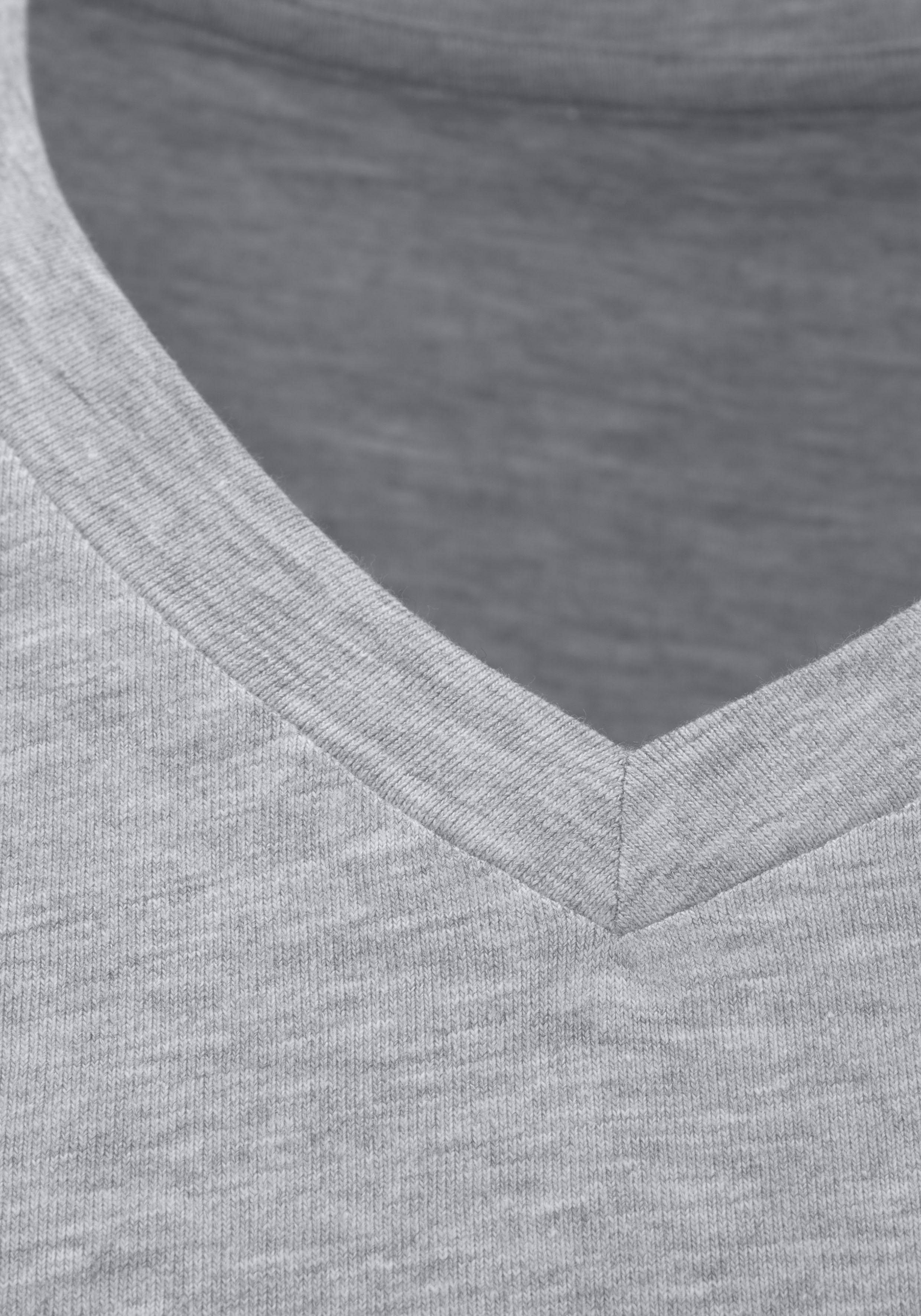 Bruno Banani T-shirt met v-hals, perfecte pasvorm, van elastisch katoen (3-delig, Set van 3)