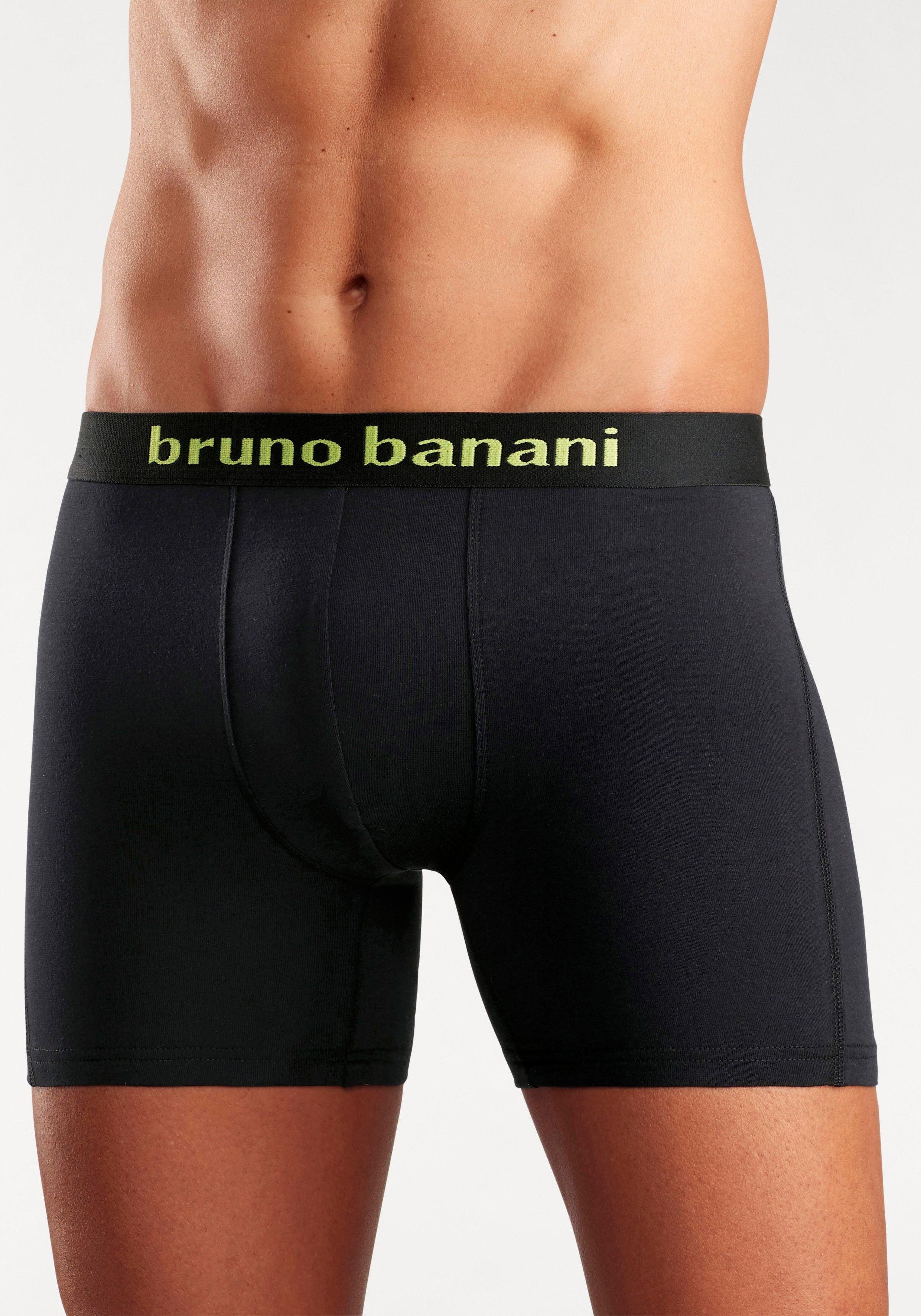 Bruno Banani Boxershort voor heren met langere pijpen en opvallende logo-tailleband (set, 4 stuks)
