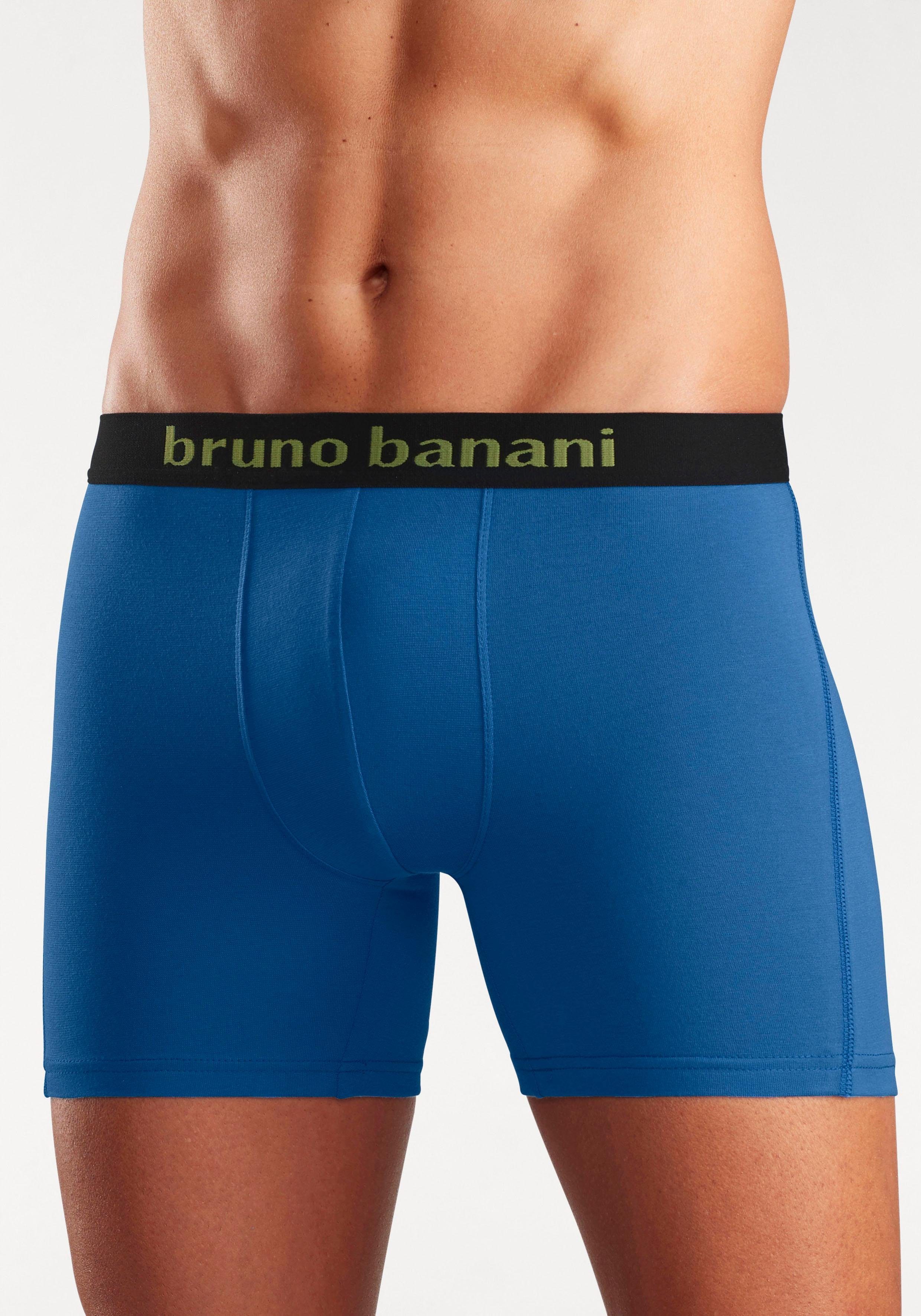 Bruno Banani Boxershort voor heren met langere pijpen en opvallende logo-tailleband (set, 4 stuks)
