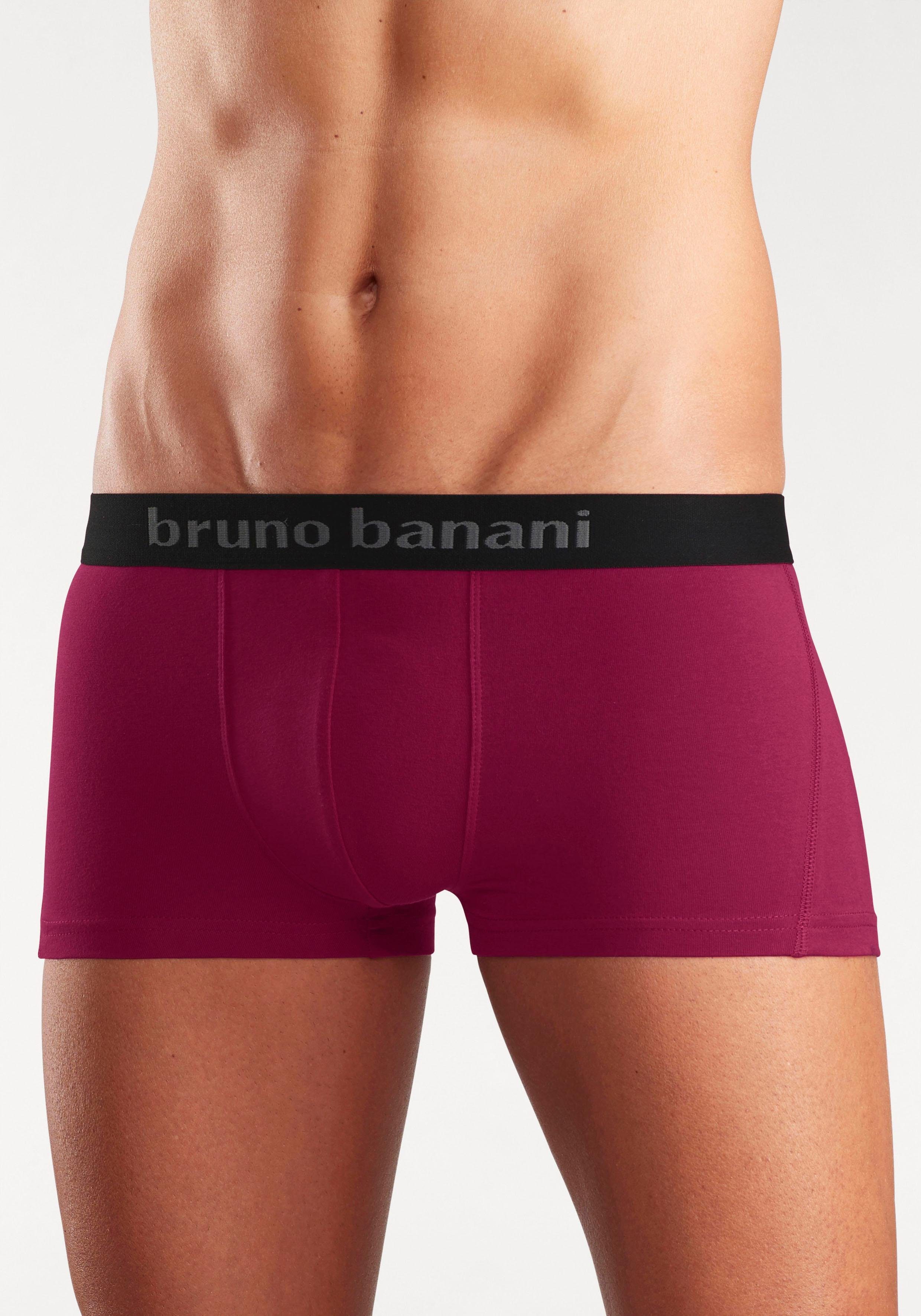 Bruno Banani Hipster strak zittende boxershorts met logo webband van katoenmix (set, 4 stuks)