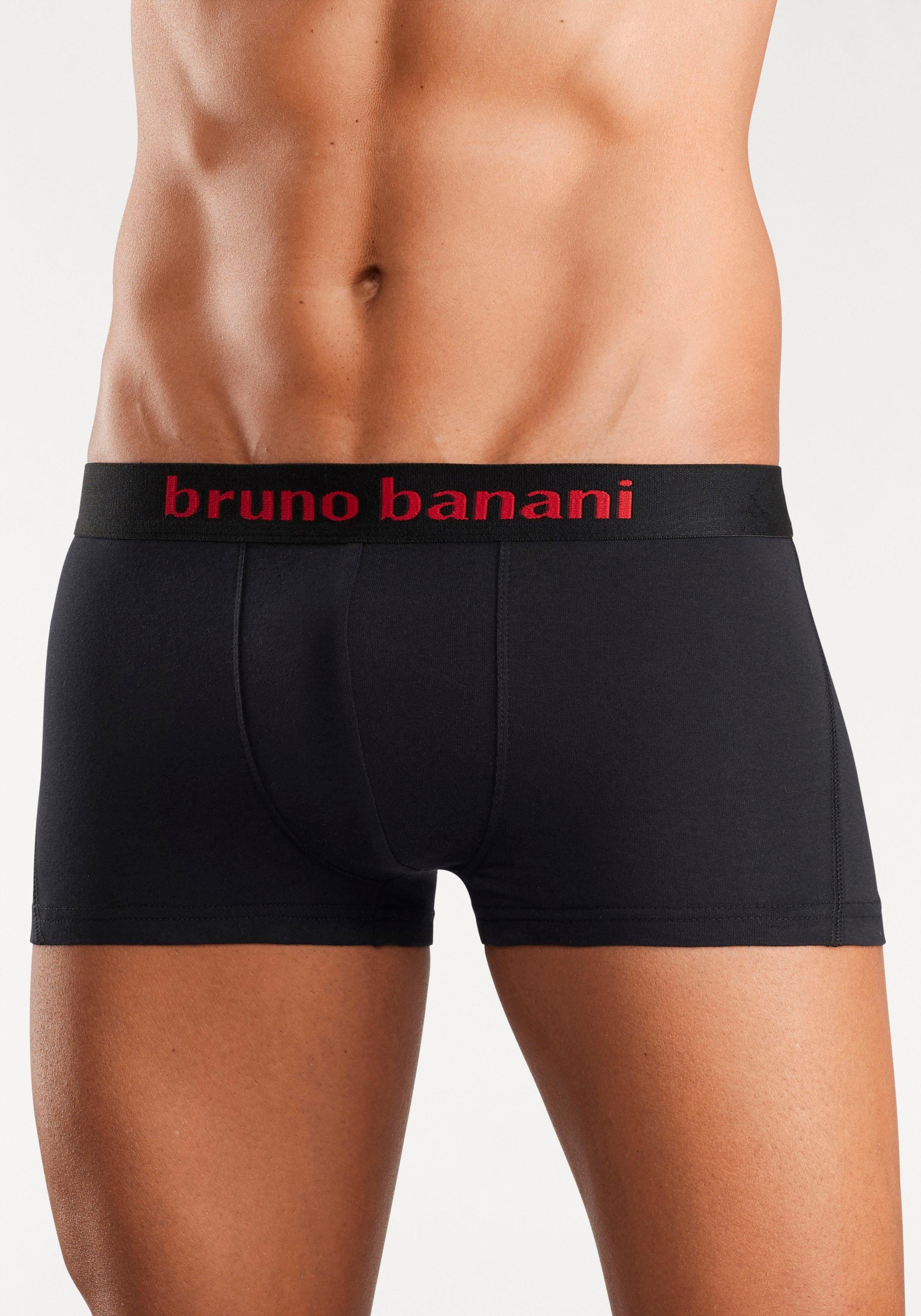 Bruno Banani Hipster strak zittende boxershorts met logo webband van katoenmix (set, 4 stuks)
