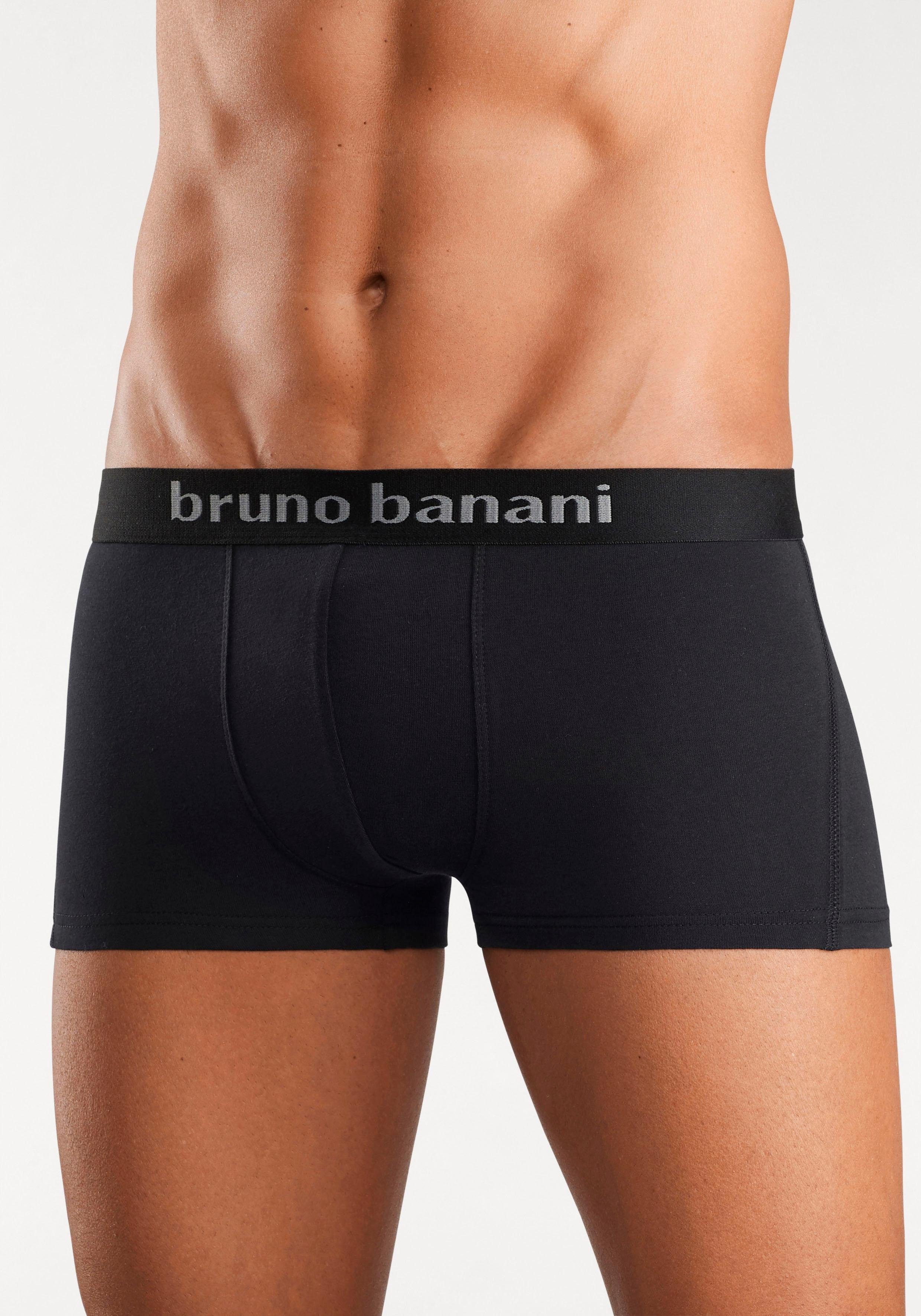 Bruno Banani Hipster strak zittende boxershorts met logo webband van katoenmix (set, 4 stuks)