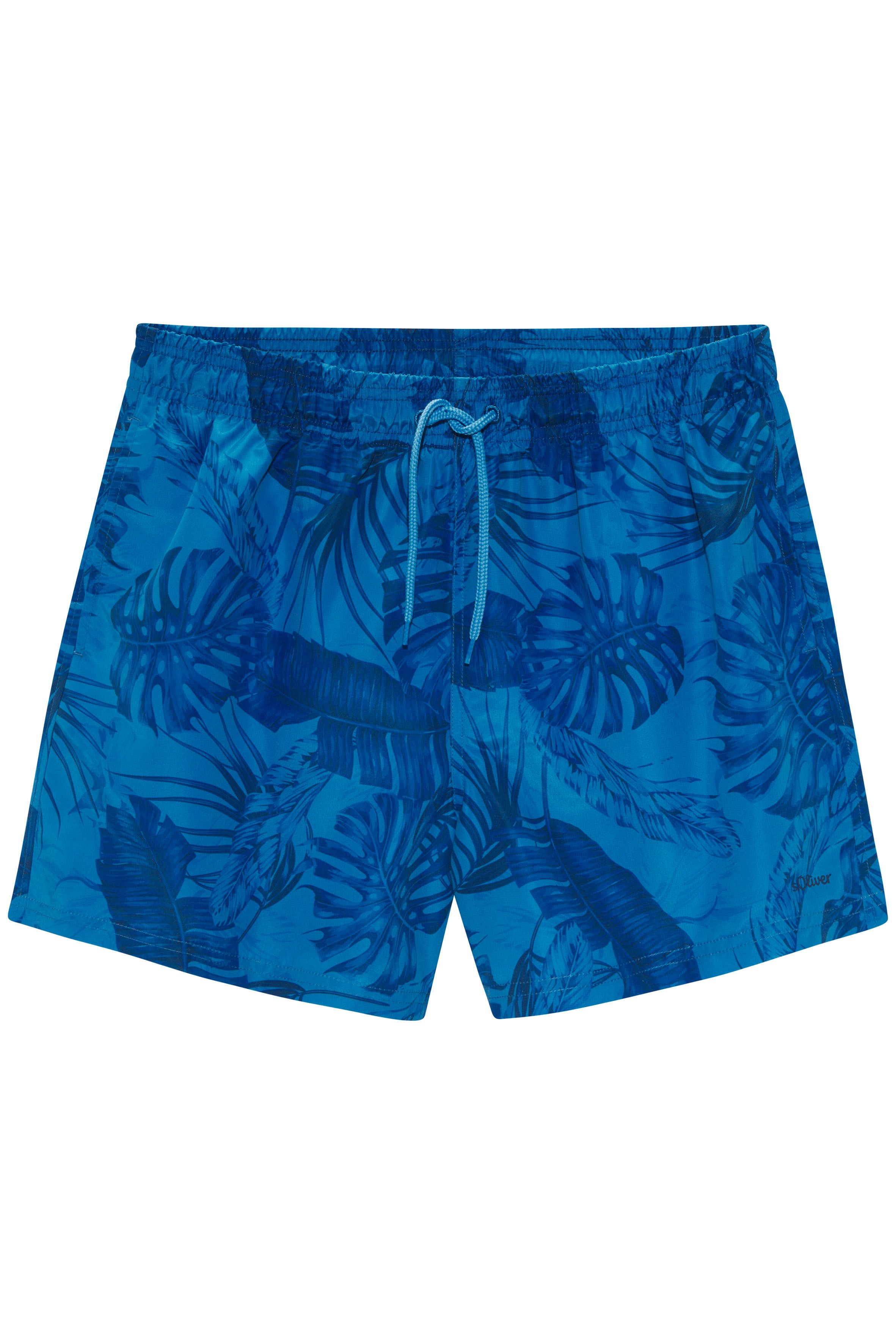 s.Oliver RED LABEL Beachwear Zwemshort Land in tropisch design