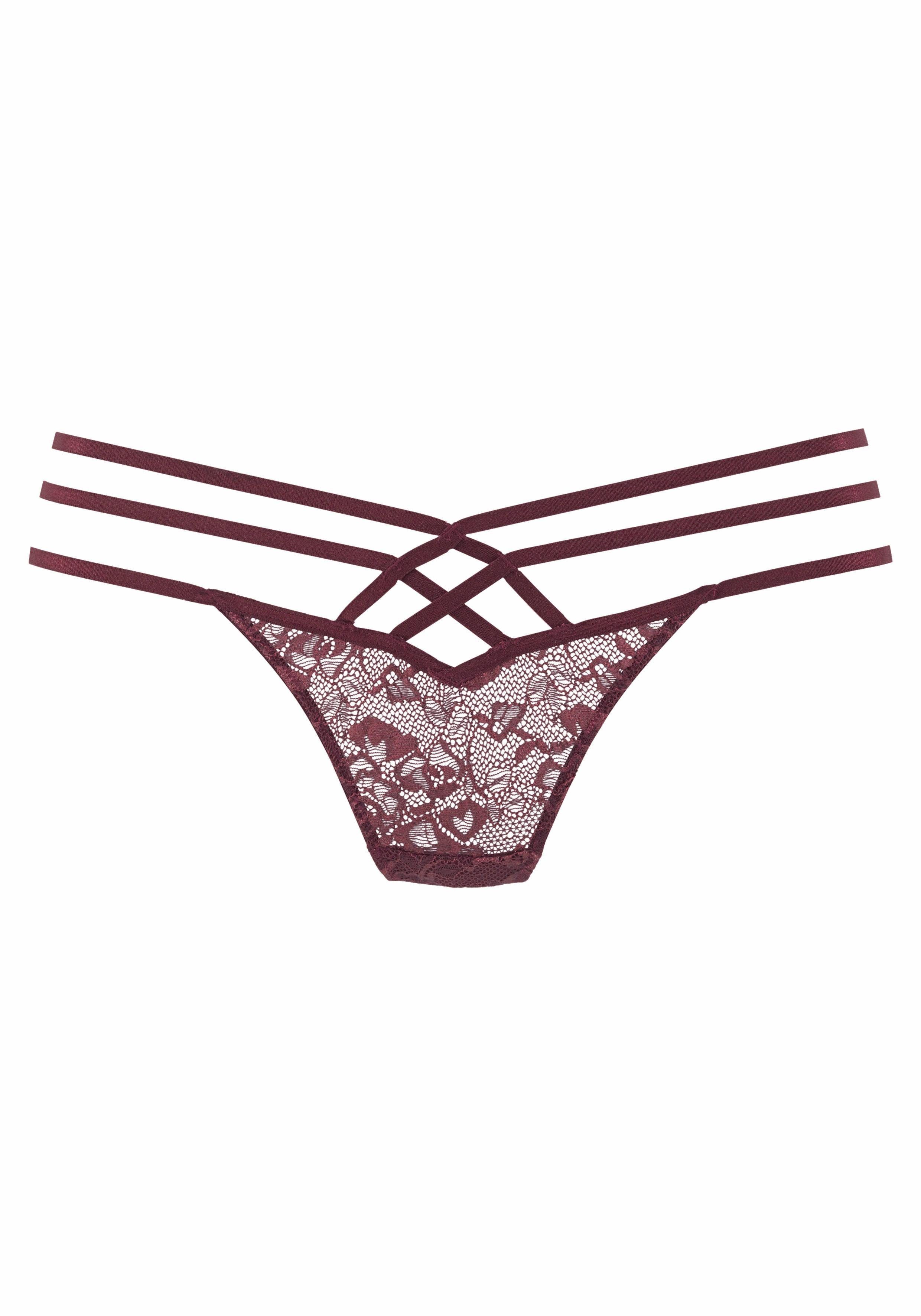 Lascana String met decoratieve bandjes-look