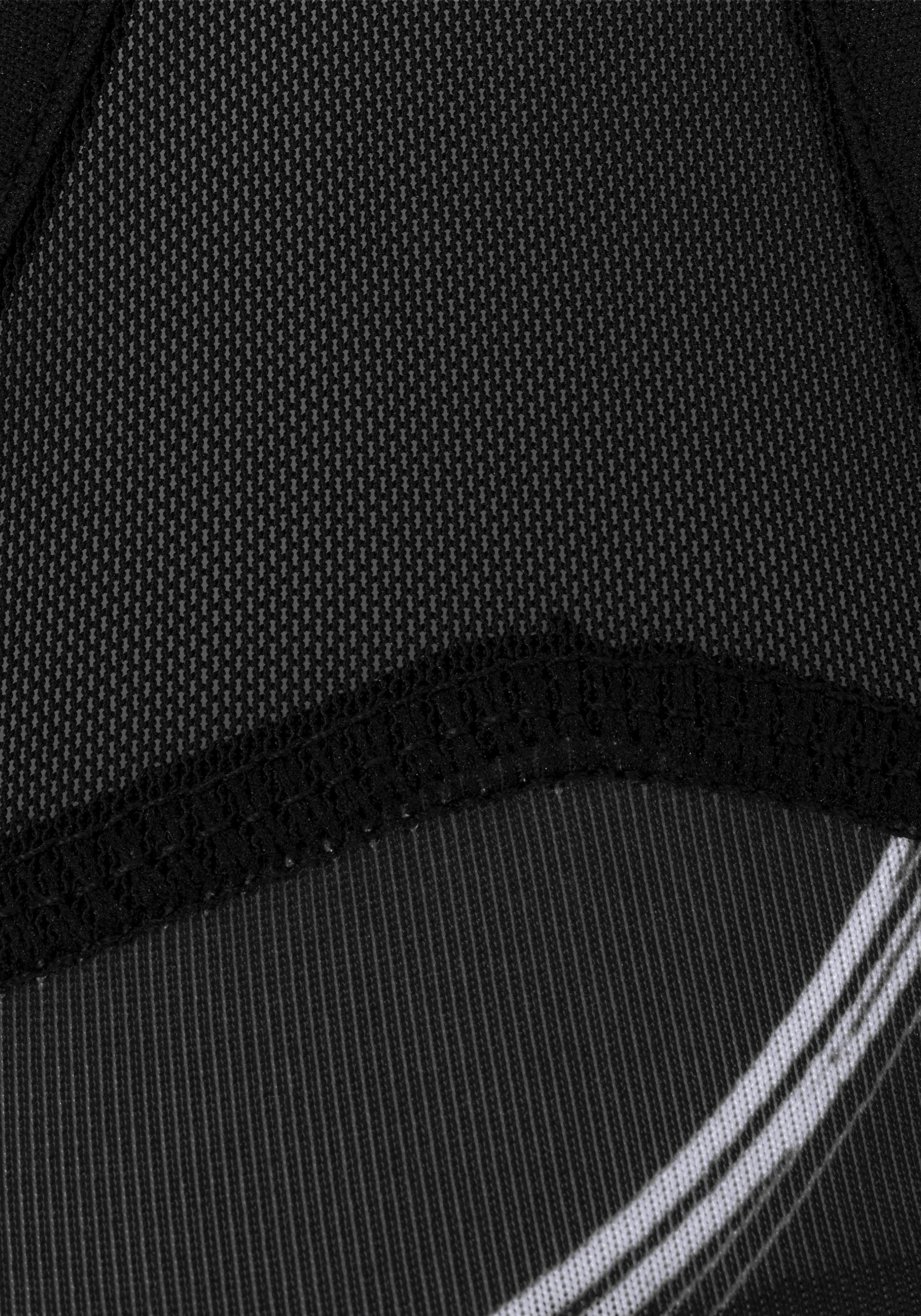 active by Lascana Functioneel shirt Black Marble Sporttop met racerback en mesh