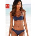 s.oliver red label beachwear beugelbikini in bandeaumodel met ruches blauw