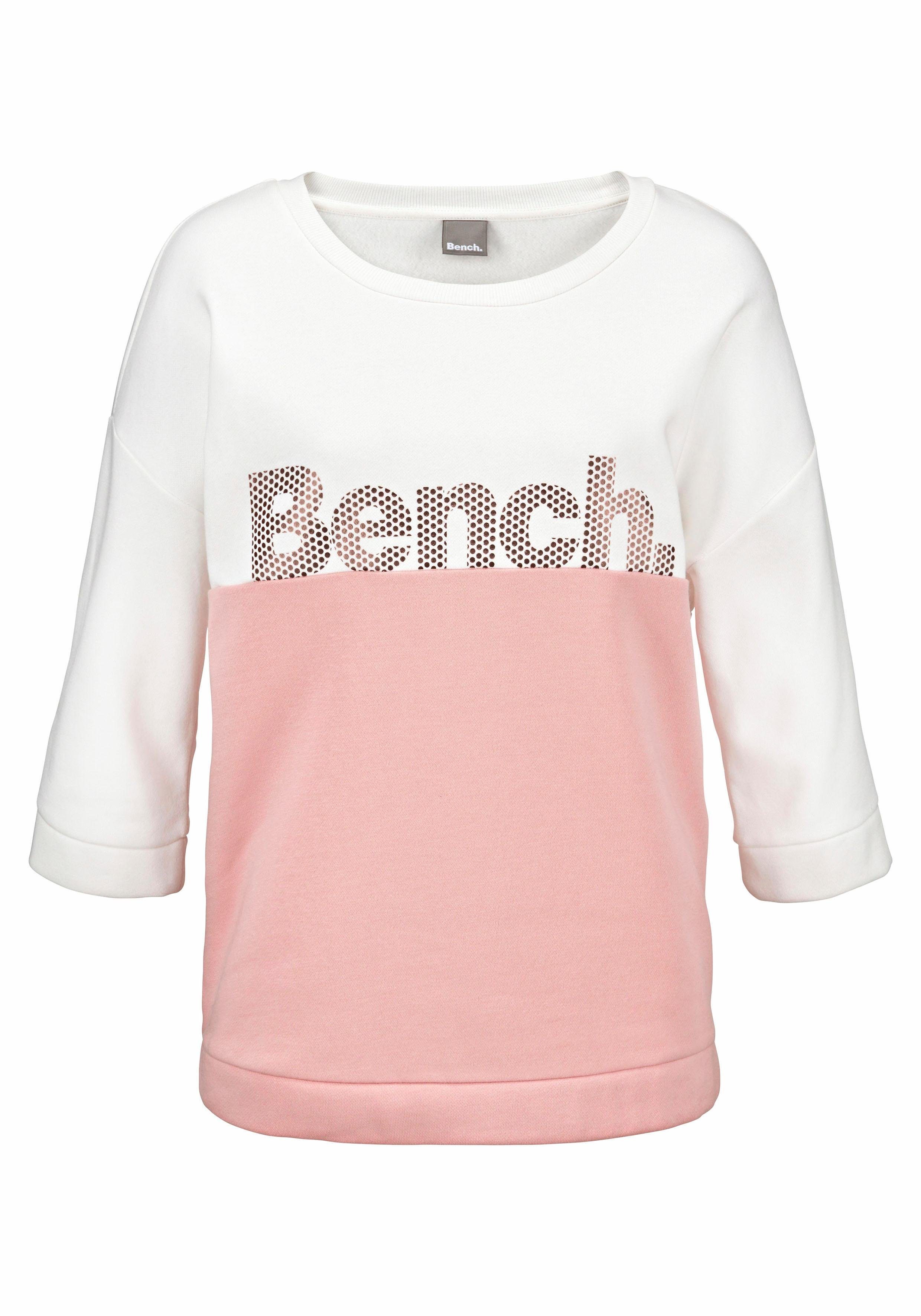 Bench. Sweatshirt in colorblocking ontwerp, loungewear, loungeanzug tops & hoodies maat 40/42 oranje