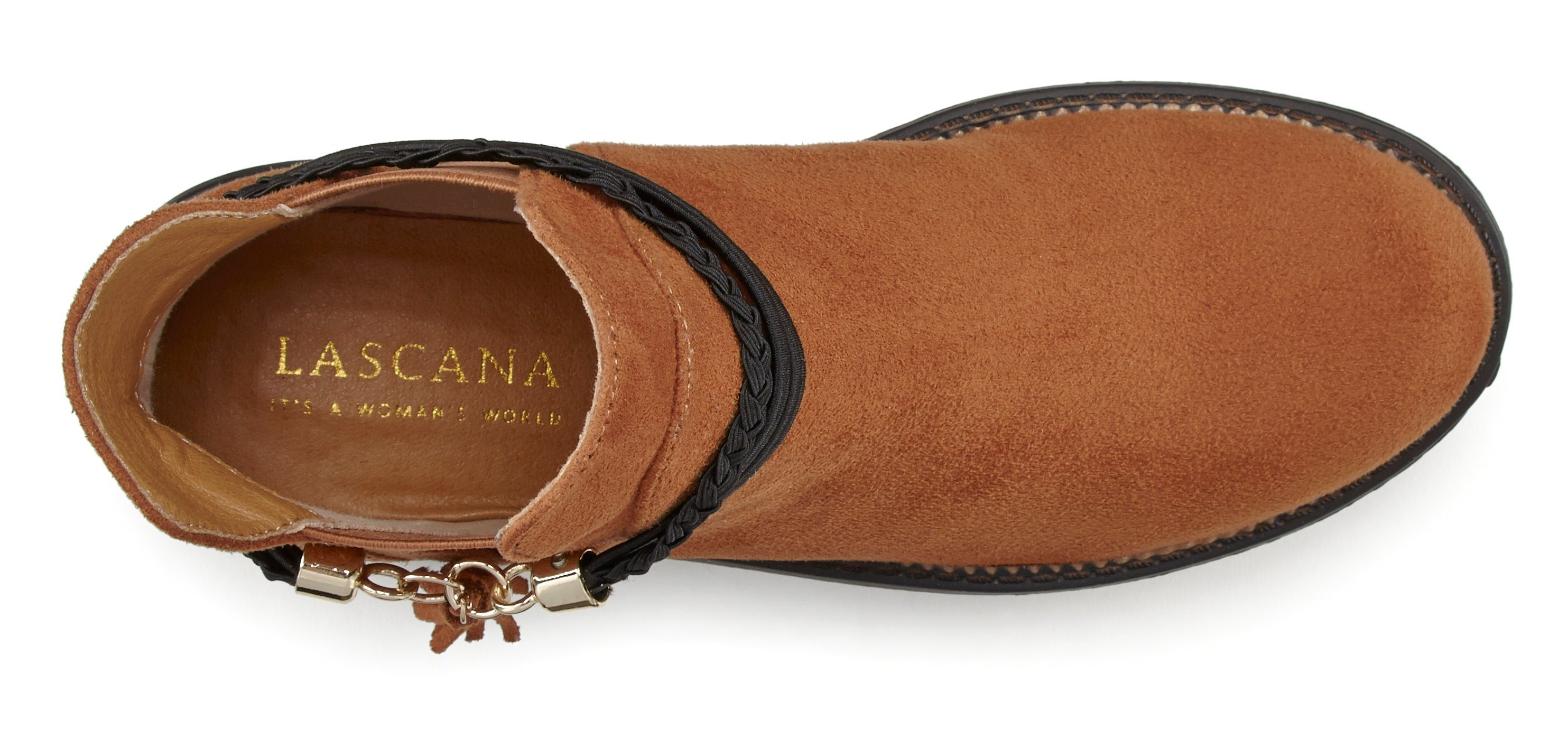 Lascana Chelsea-boots met afneembaar band en chunky zool, enkellaarsjes