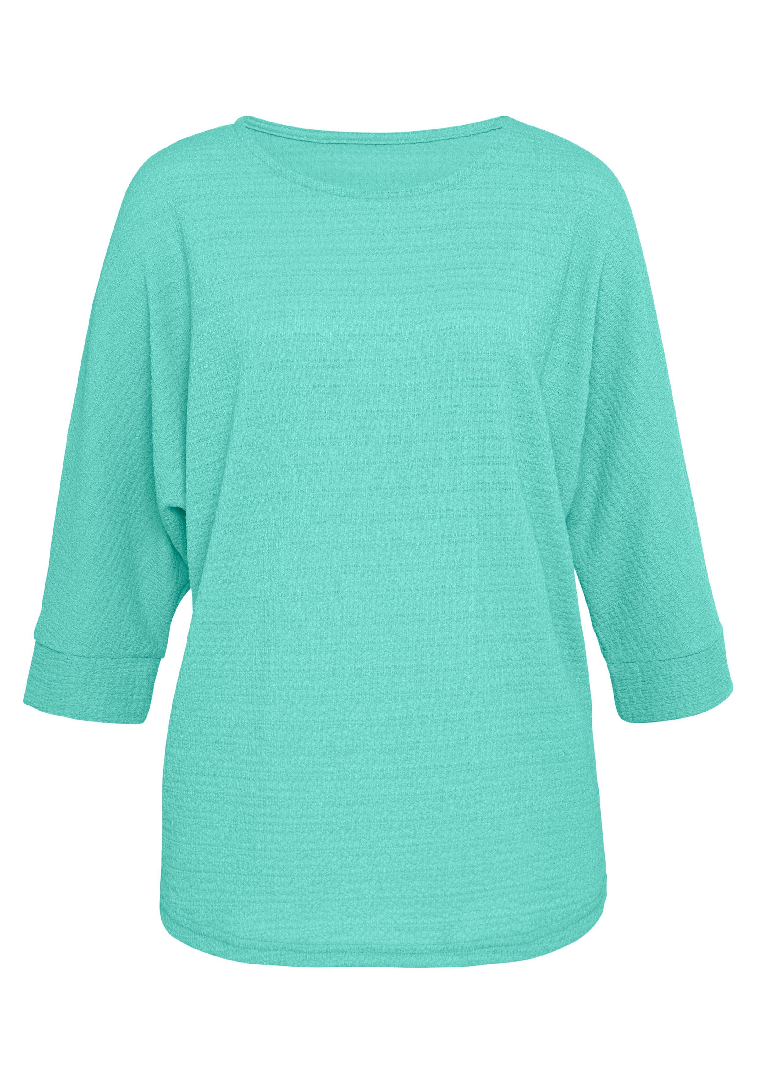 Vivance Shirt met 3/4-mouwen Van kreukvrije crêpe-kwaliteit gemaakt van strijkvrije crêpe stof