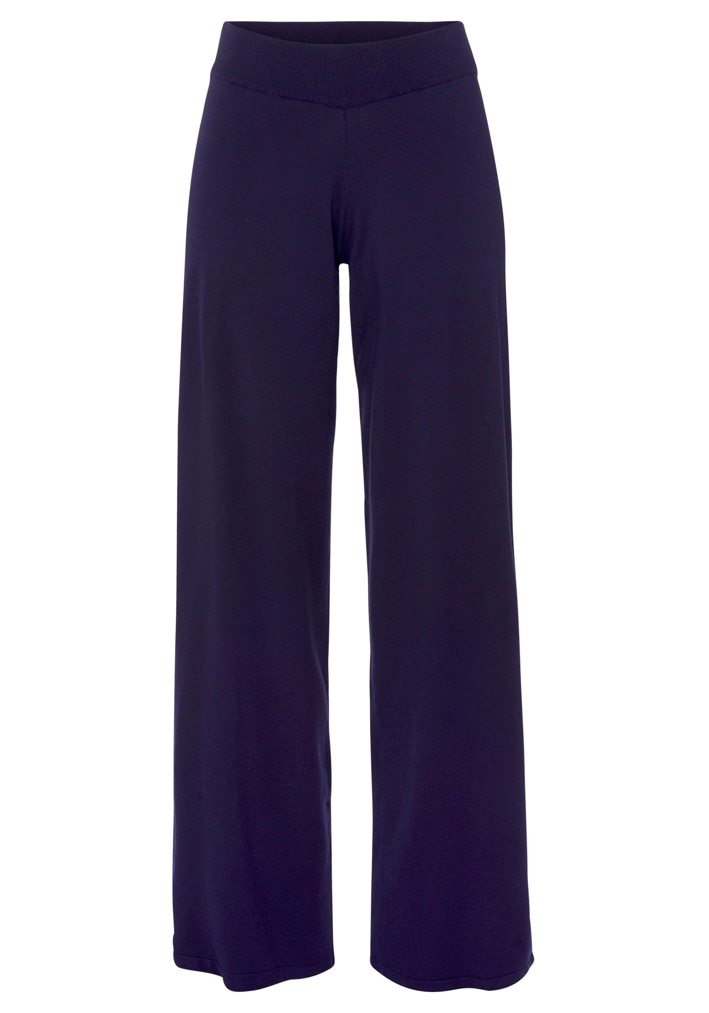 Lascana Tricotbroek -Loungebroek met wijd been, loungewear