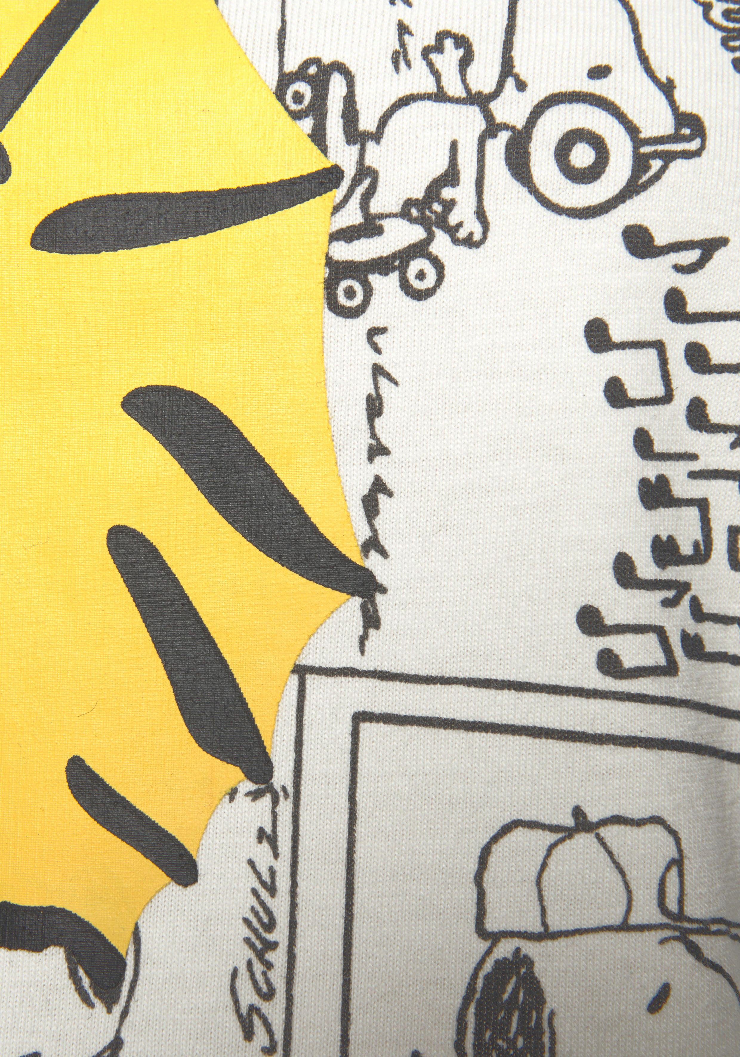 Peanuts Shortama met woodstock-comic-print (2-delig, 1 stuk)