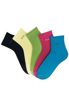 h.i.s korte sokken met boord boven de enkel (5 paar) multicolor