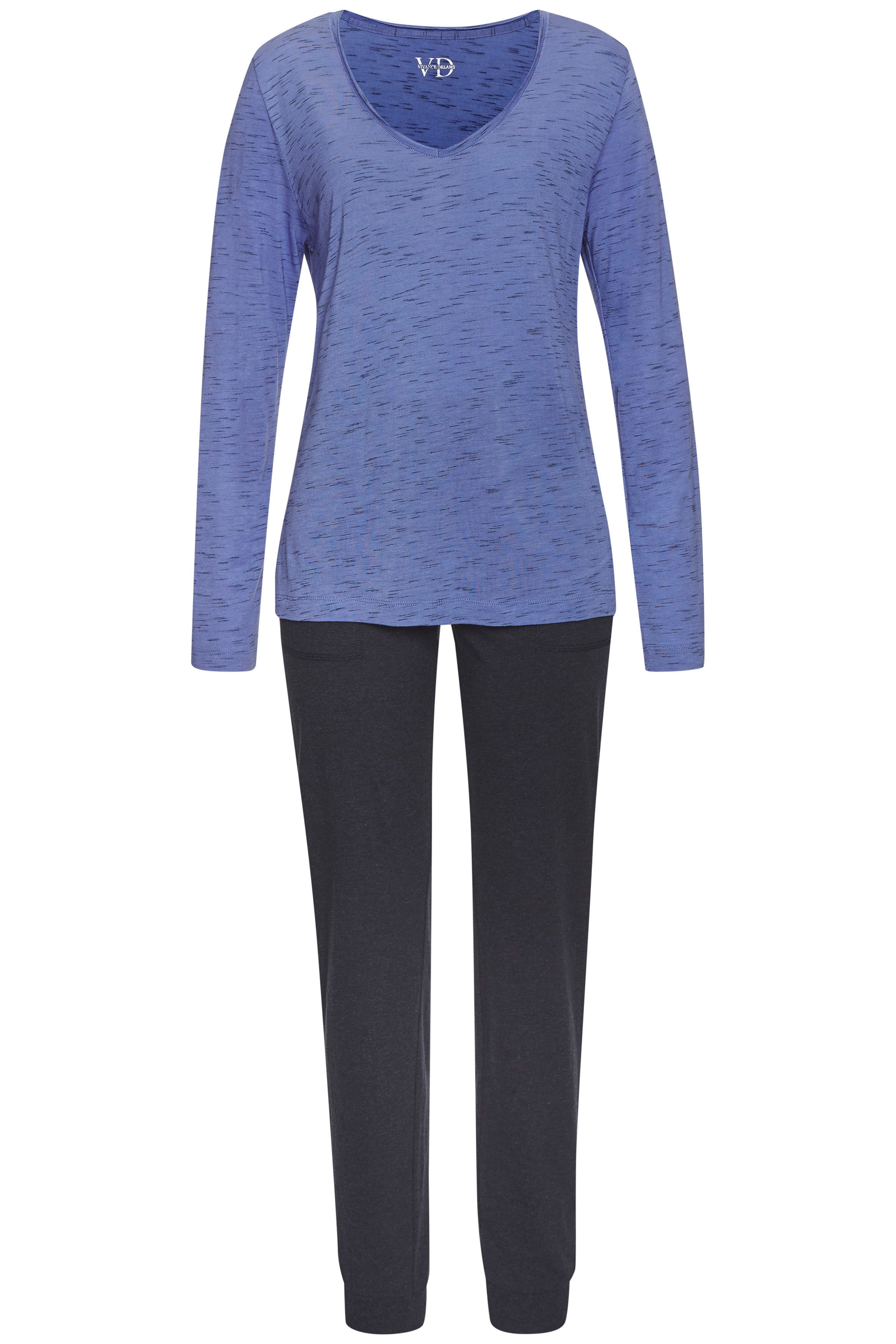 Vivance Dreams Pyjama Mooie melange-effect (2-delig)