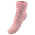lavana abs-sokken gebreid met antislip zool (1 paar) roze