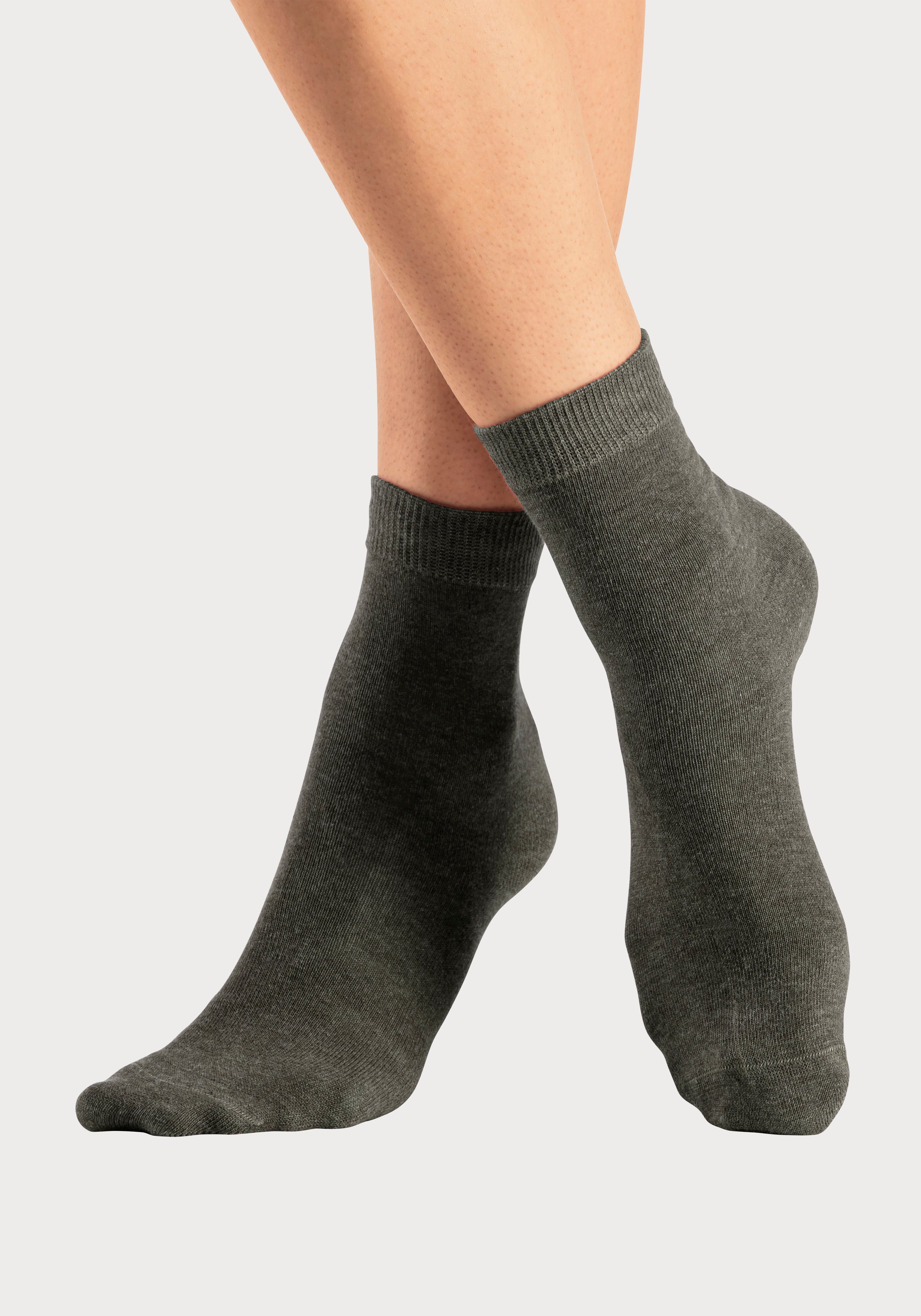 Lascana Basic sokken in kleurrijke mêleekleuren (set, 7 paar)
