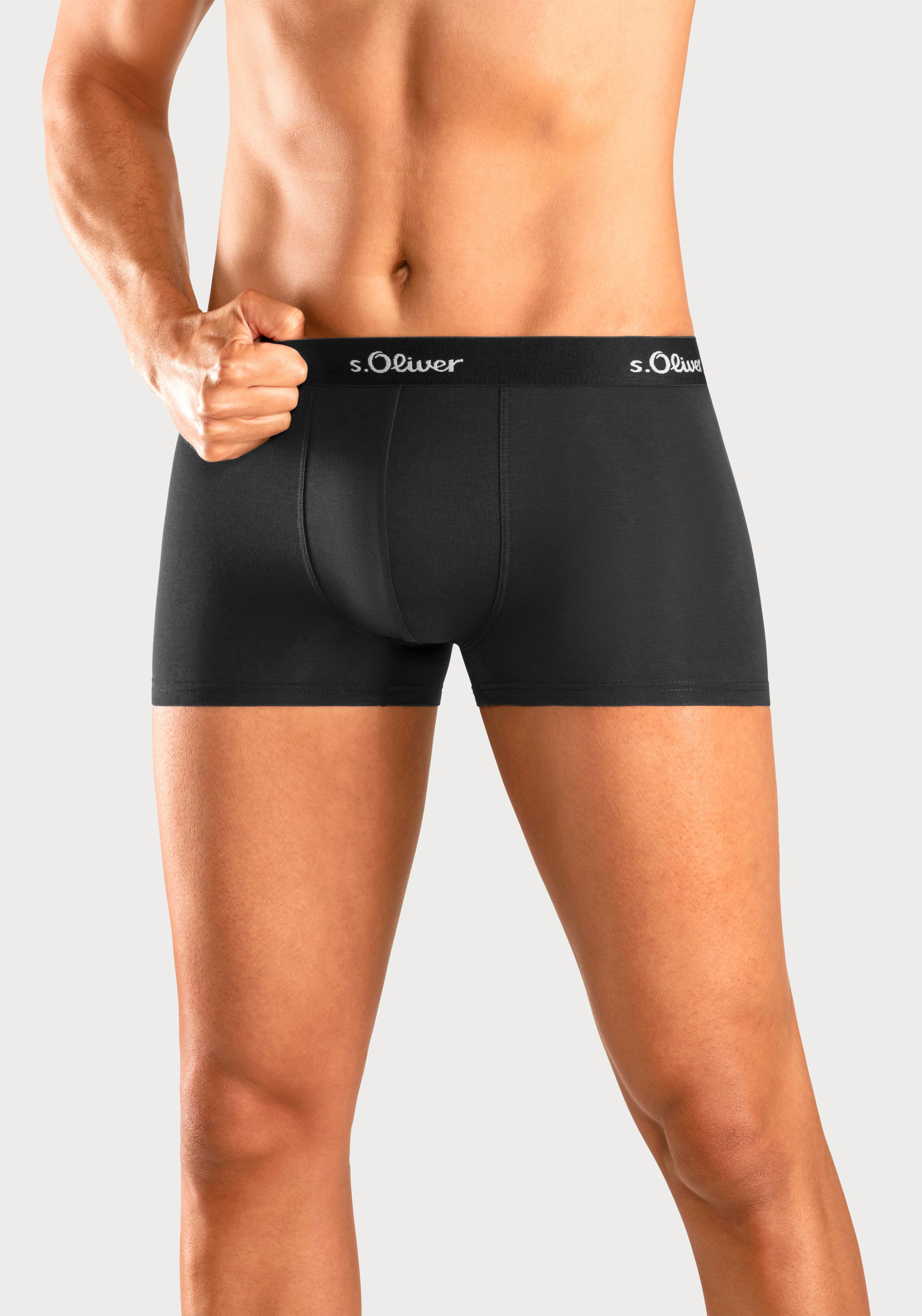 s.Oliver RED LABEL Beachwear Boxershort voor heren klassieke basis voor elke garderobe (3 stuks) heren maat XXL zwart
