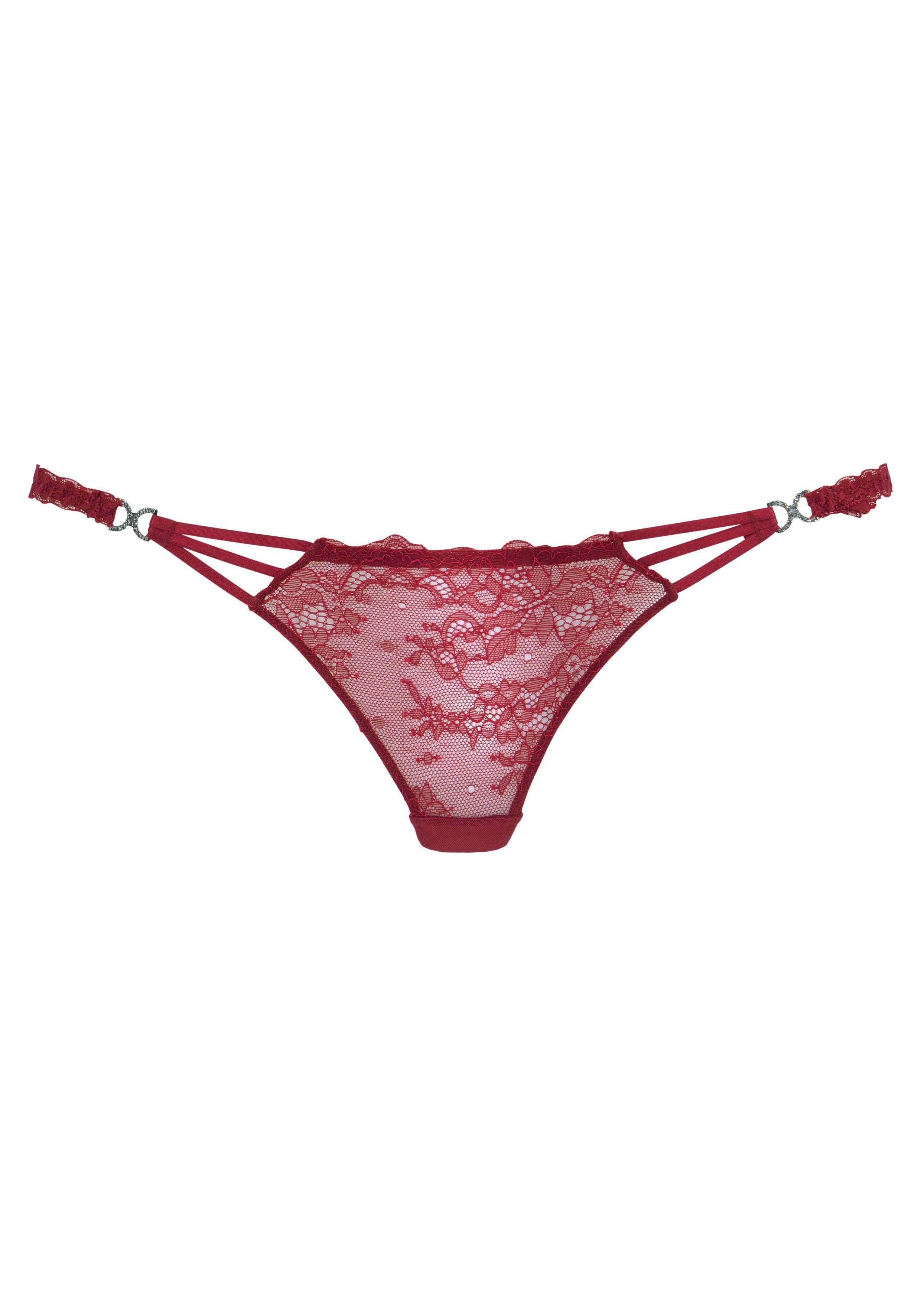 Lascana String met decoratieve stras-gespriempjes