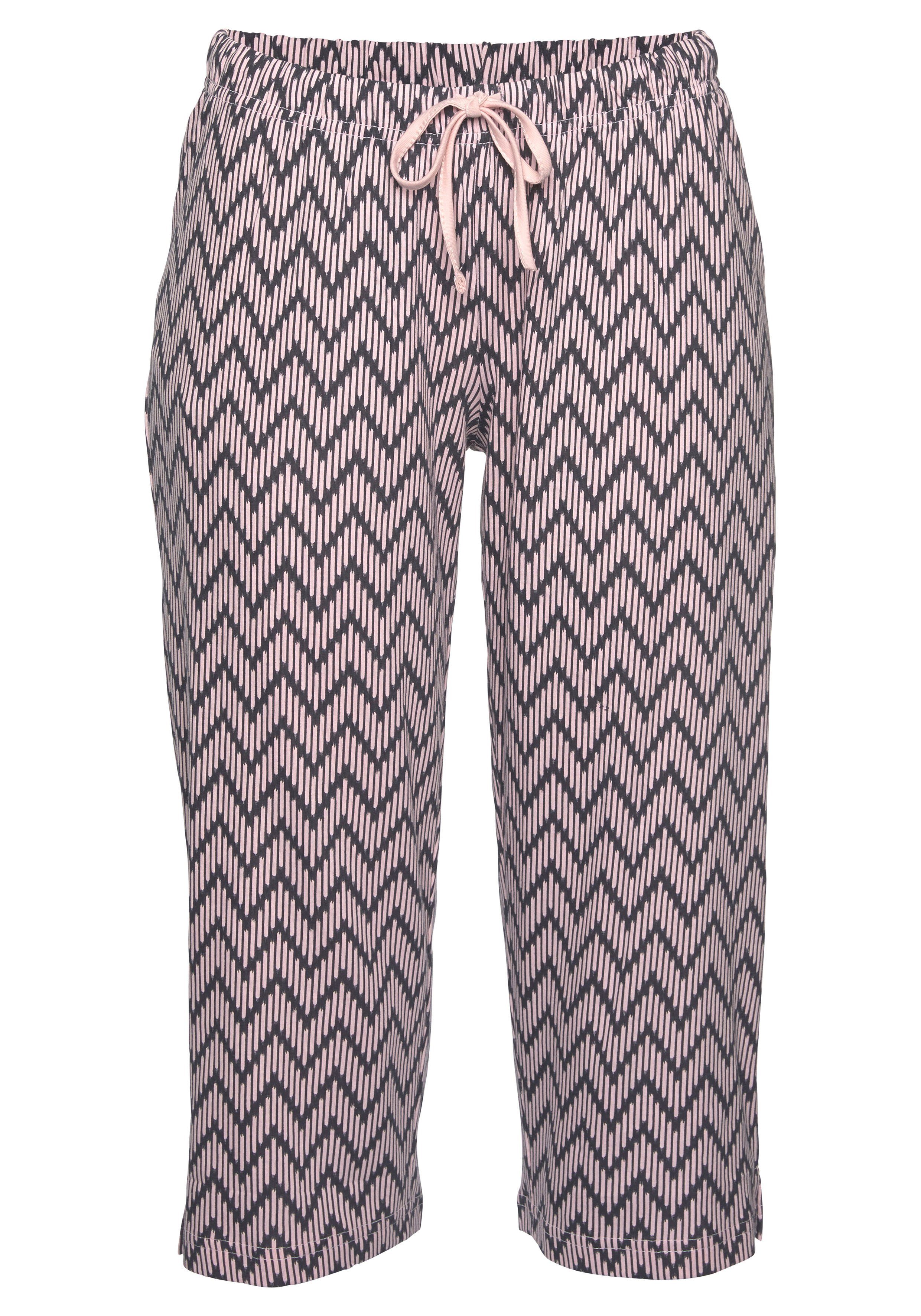 Vivance Dreams Capripyjama met gedessineerde pyjamabroek (2-delig, 1 stuk)