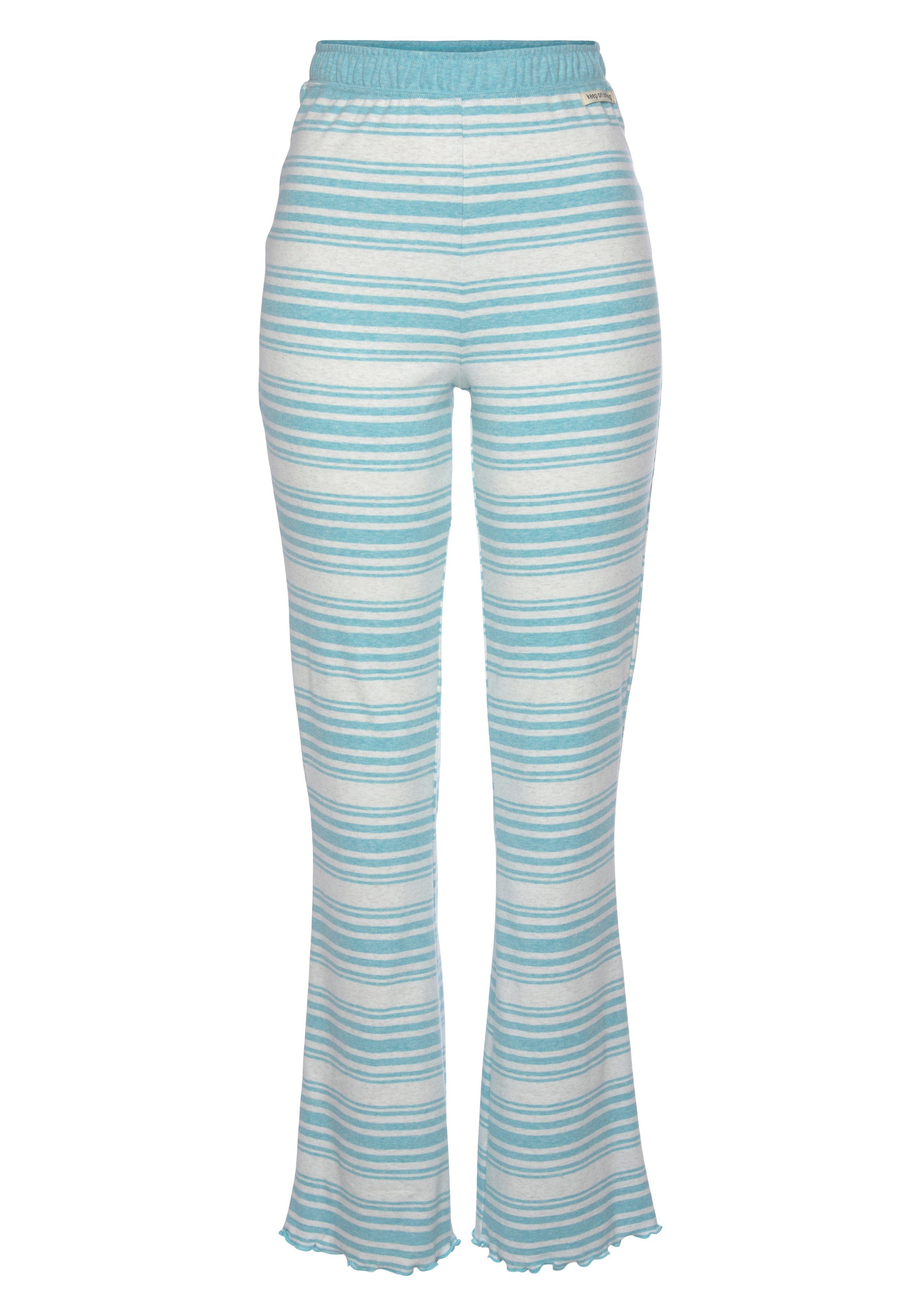 s.Oliver RED LABEL Beachwear Pyjamabroek met babylock-details pyjama's maat 32/34 groen
