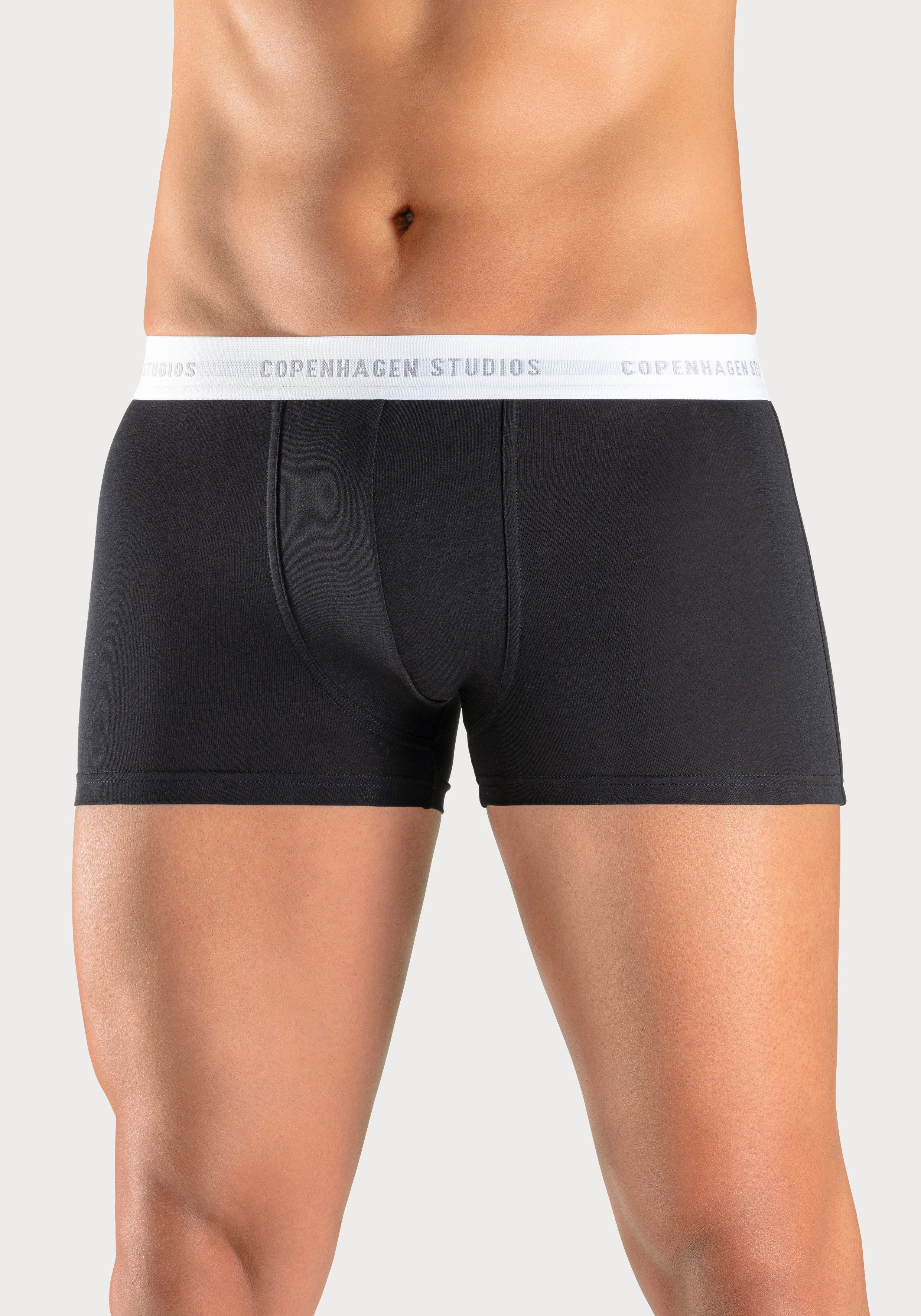Copenhagen Studios Boxershort voor heren met witte logo-tailleband (3 stuks)