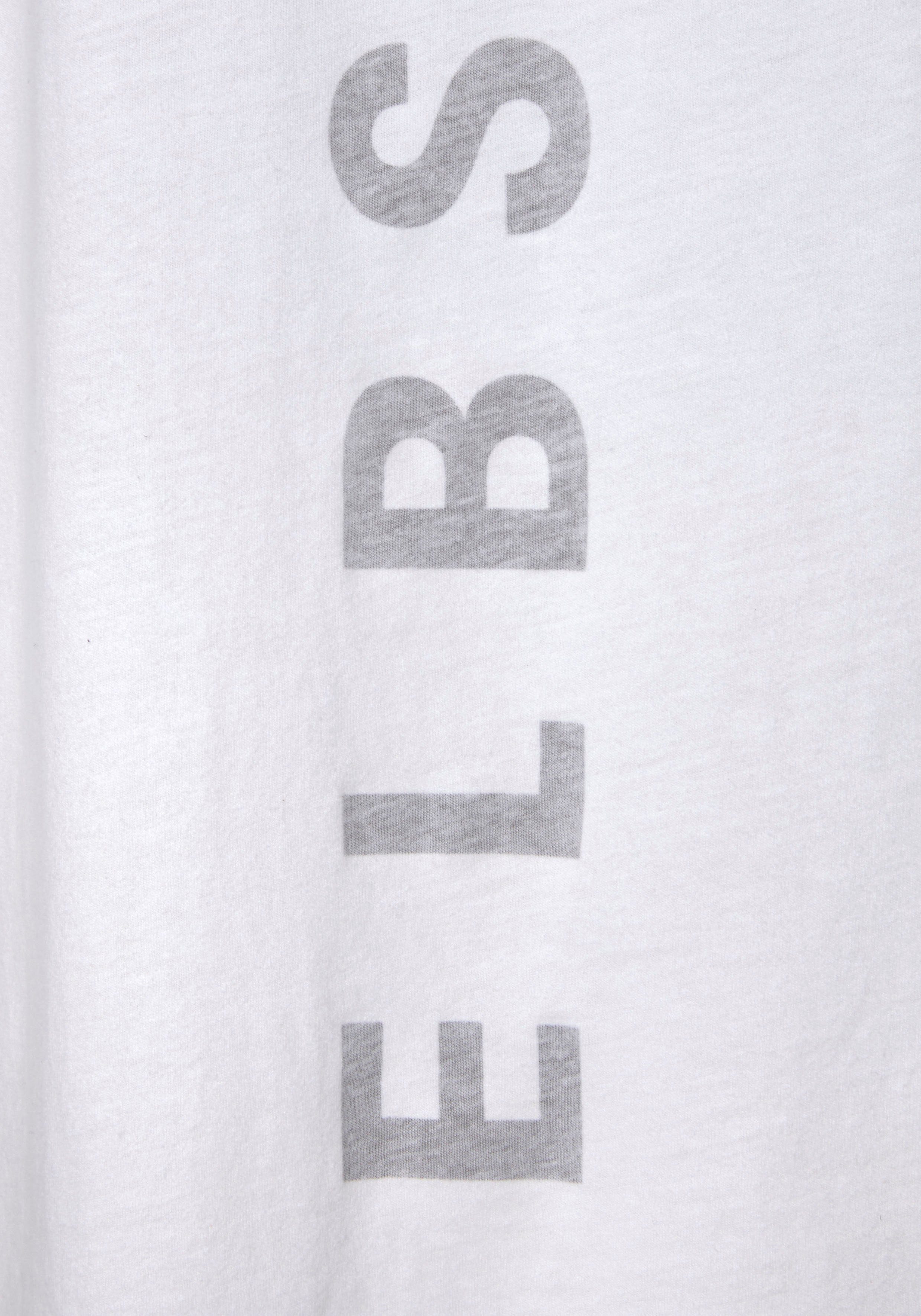 Elbsand Longsleeve TINNA met logoprint op de rug, shirt met lange mouwen van een katoenmix, sportief-casual
