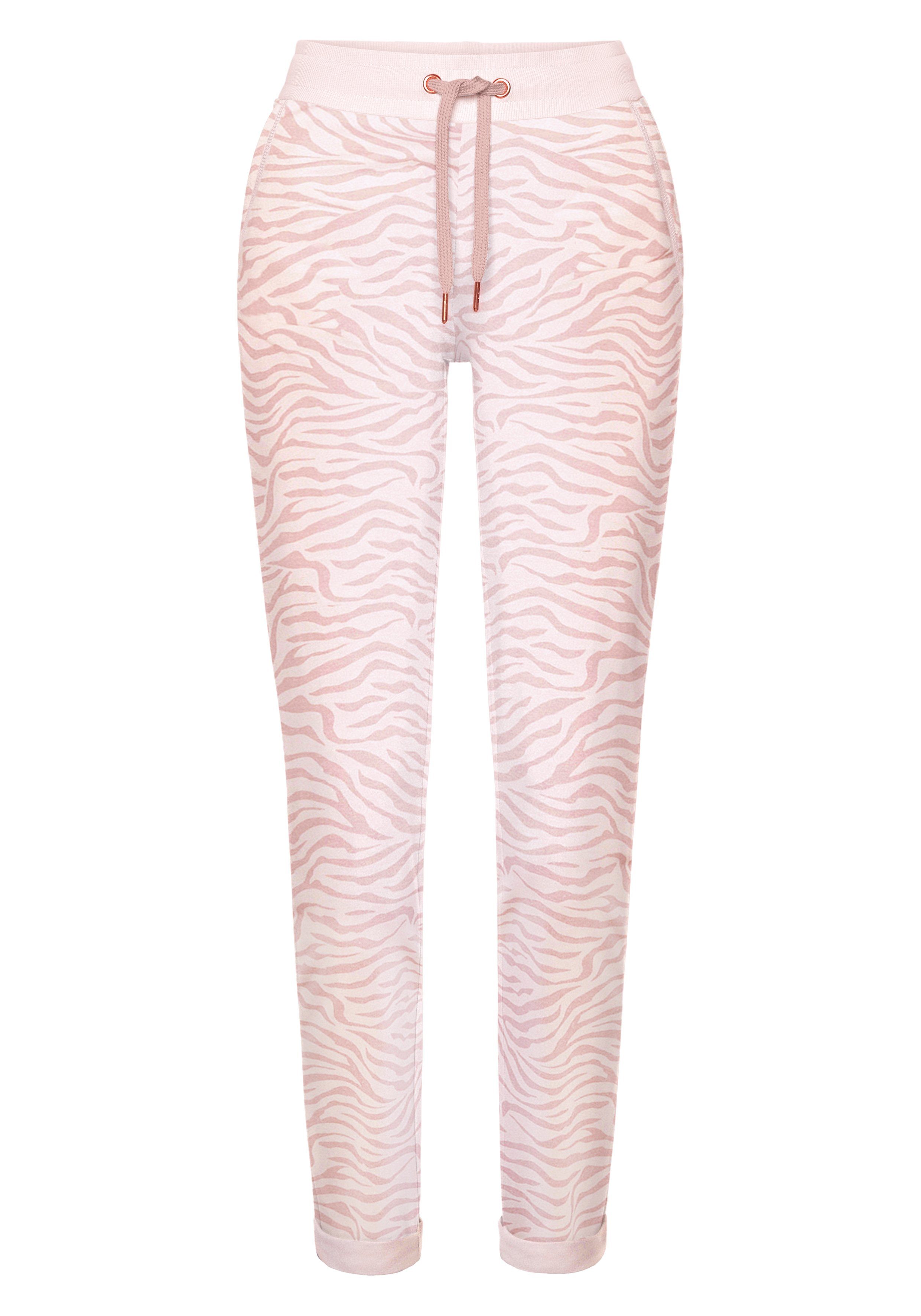 Lascana Loungebroek met modieuze omslagzoom, loungepak