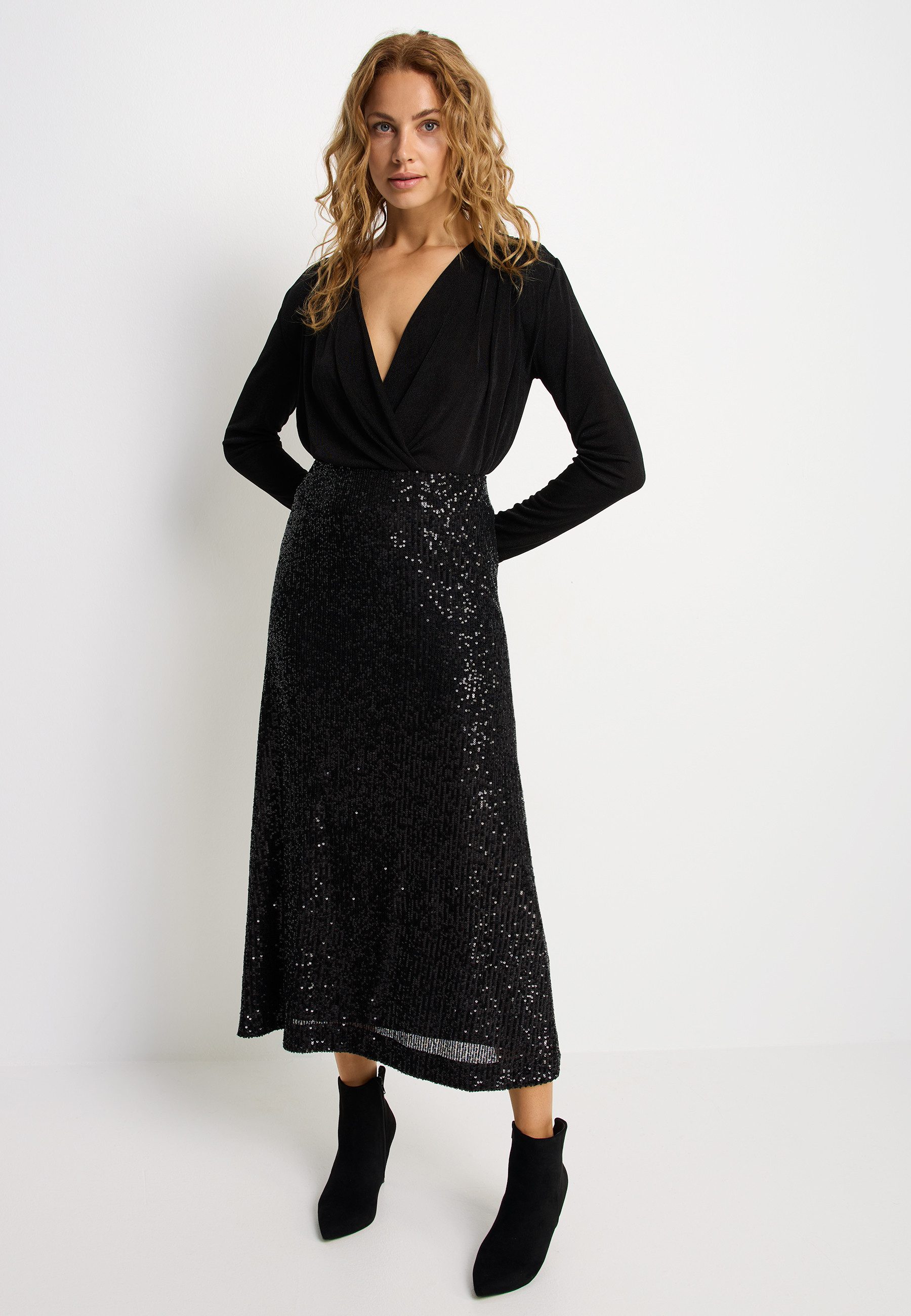 Lascana Shirt met lange mouwen van glanzende kwaliteit