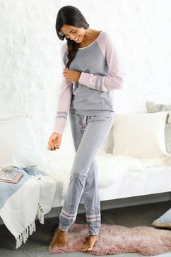 arizona pyjama met raglanmouwen grijs