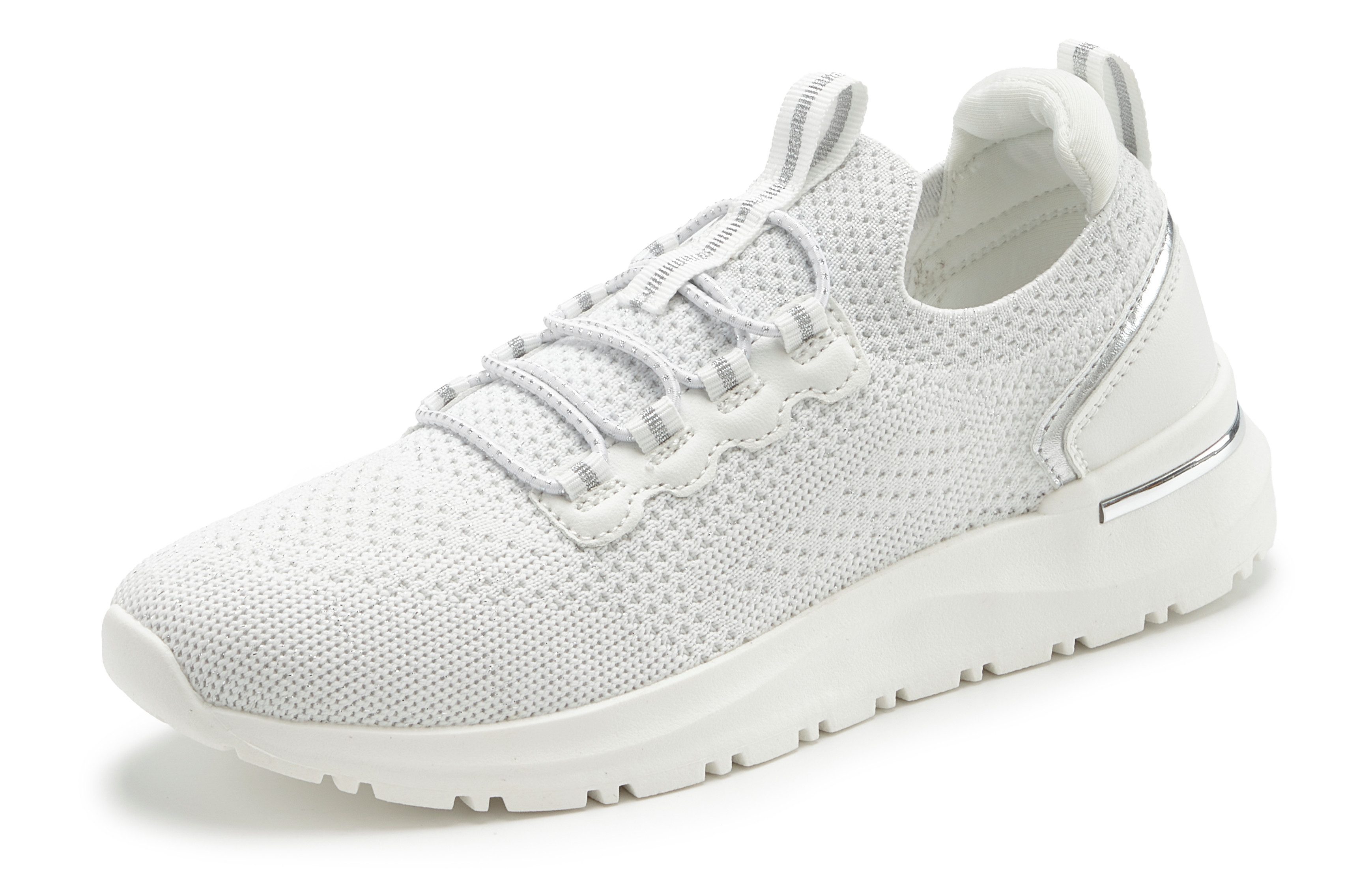 Vivance Sneakers Vrijetijdsschoen, lage schoen, van textiel om in te stappen met elastische veters vegan