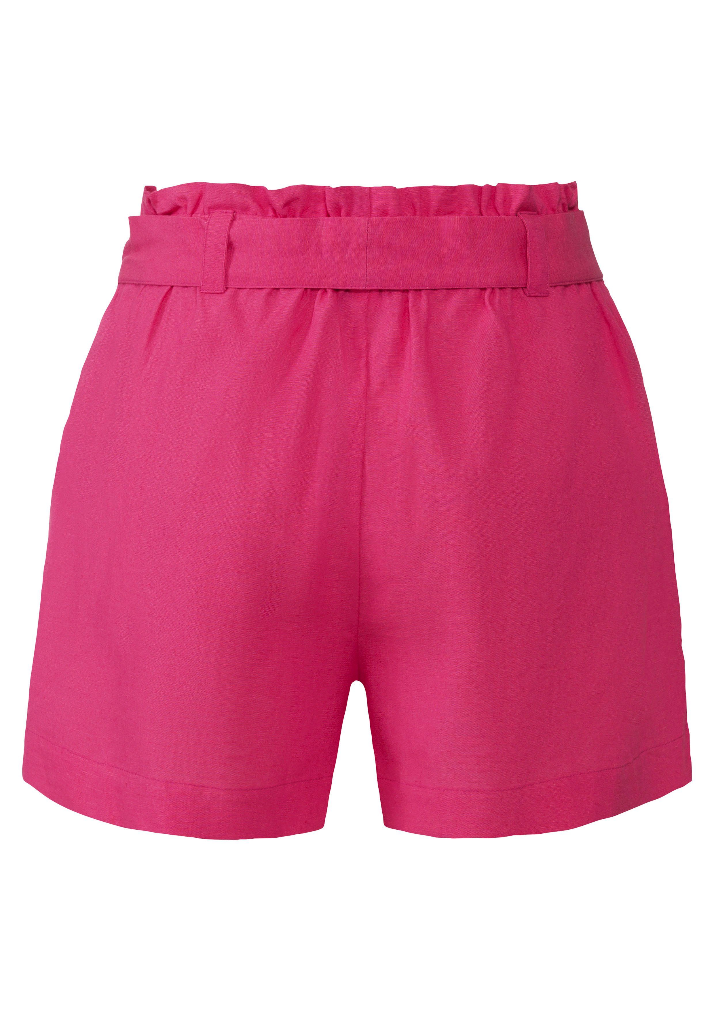 Lascana Short in paperbag-stijl, linnenmix, instapbroek, zomershort (Met een bindceintuur)
