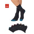 h.i.s sokken met gekleurde tenen en hiel (7 paar) zwart