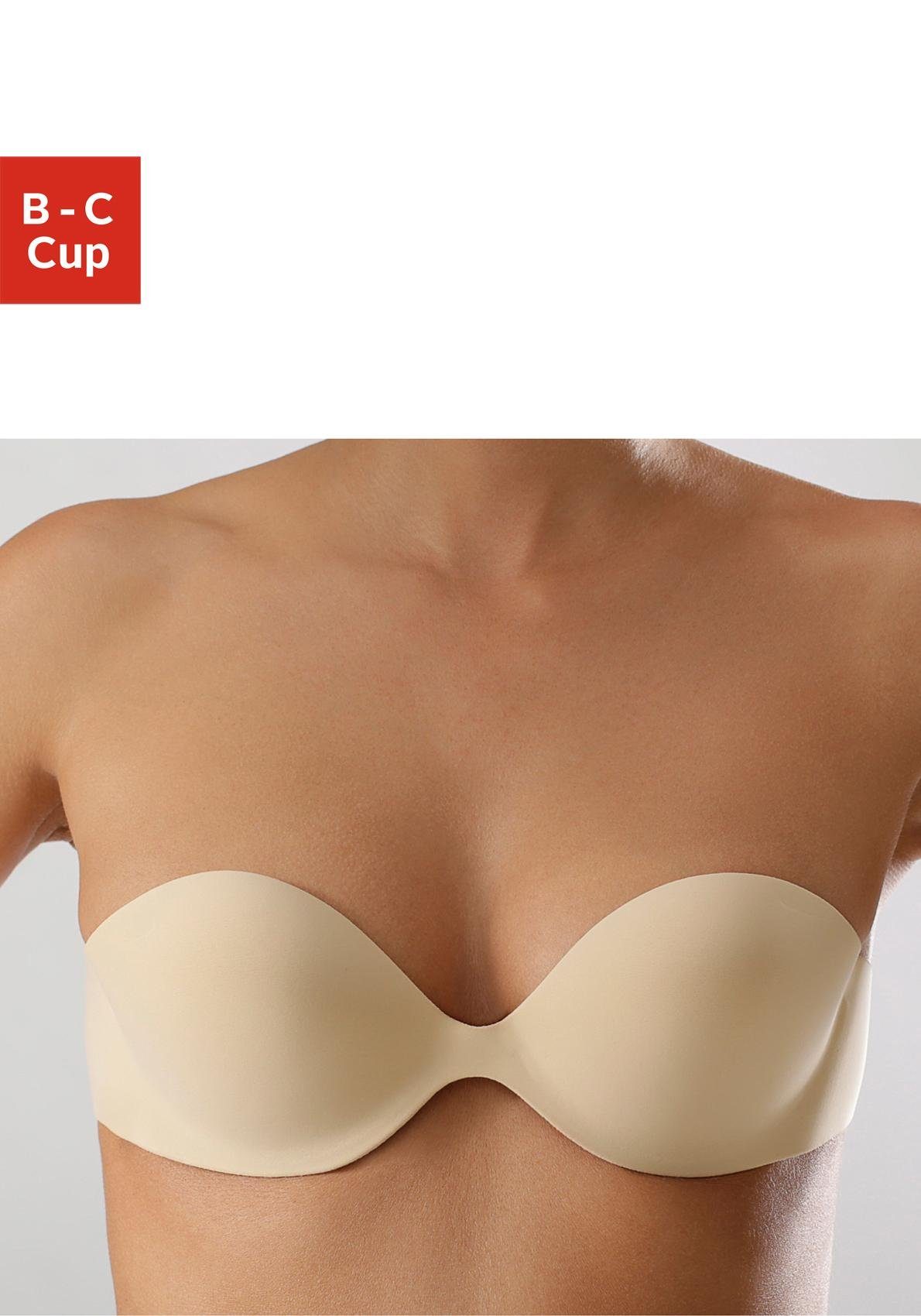 Lascana Plak-bh met zijflappen van hechtend silicone, basic lingerie