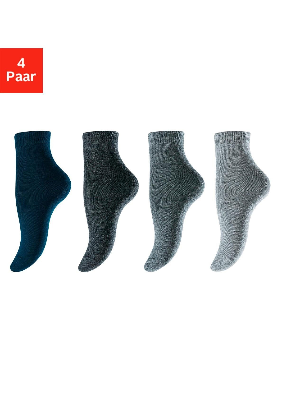 H.I.S Sokken in verschillende kleurencombinaties (set, 4 paar) sokken maat 31-34 grijs