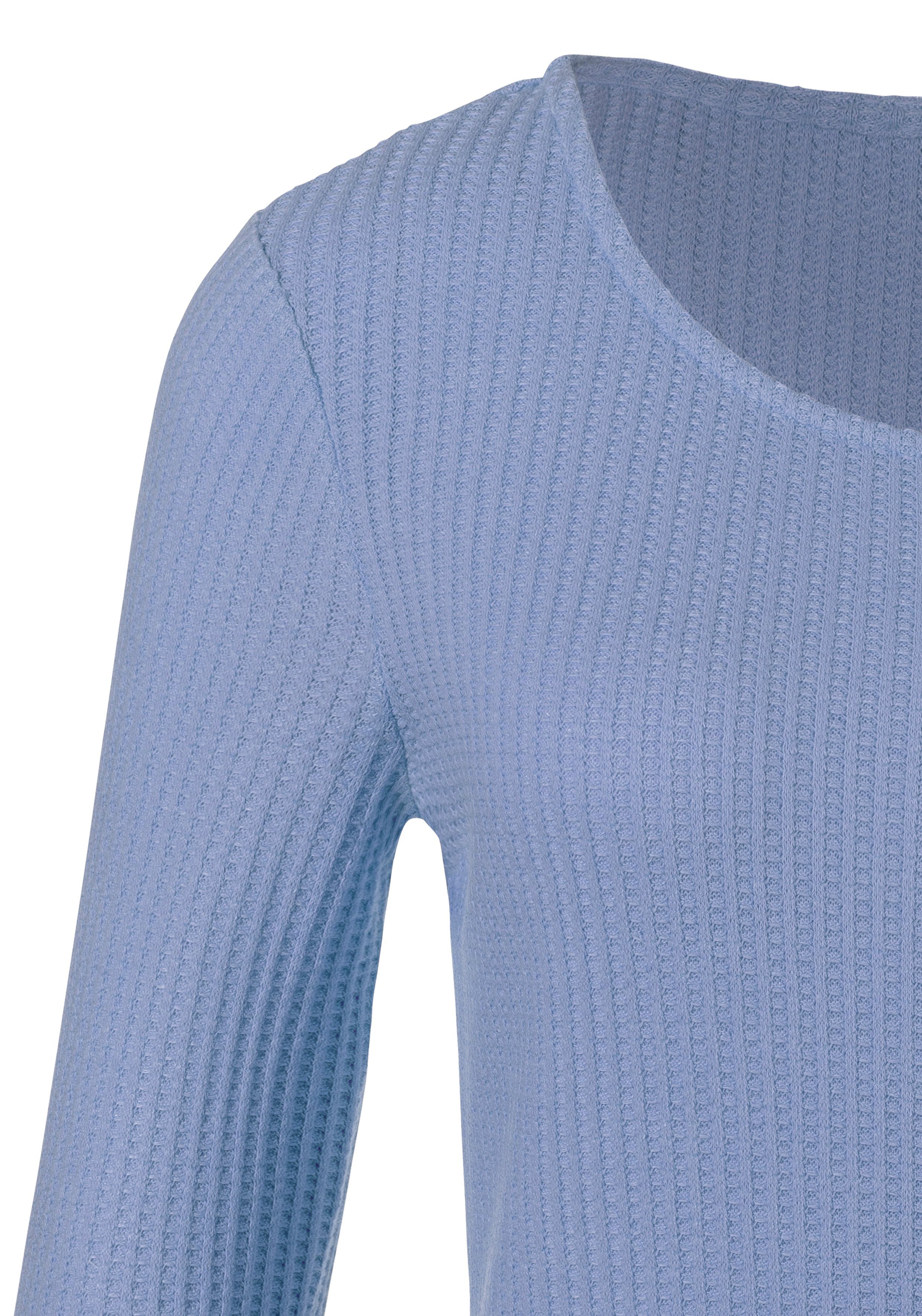 Lascana Shirt met lange mouwen In modieuze piqué-optiek van onderhoudsvriendelijke kwaliteit met viscose