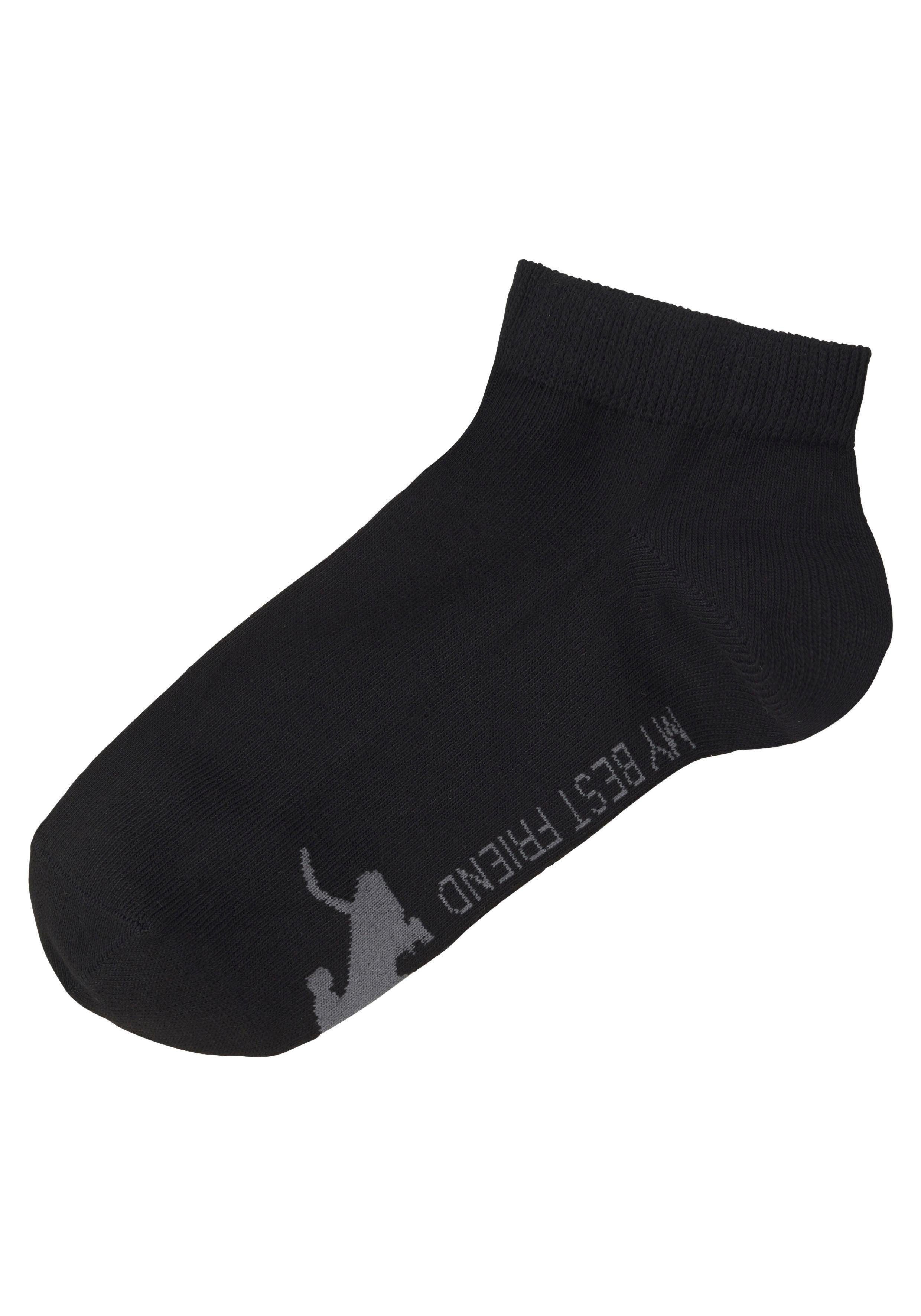 Arizona Sneakersokken met leuk potendesign onder de zool (set, 5 paar)